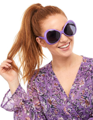 70er Jahre Disco Brille lila