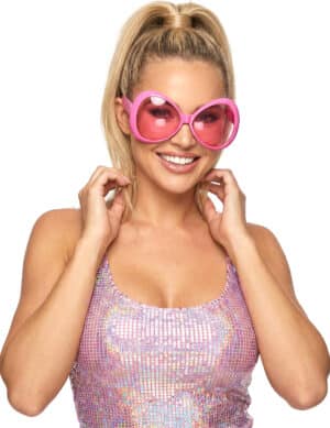70er Jahre Disco Brille pink