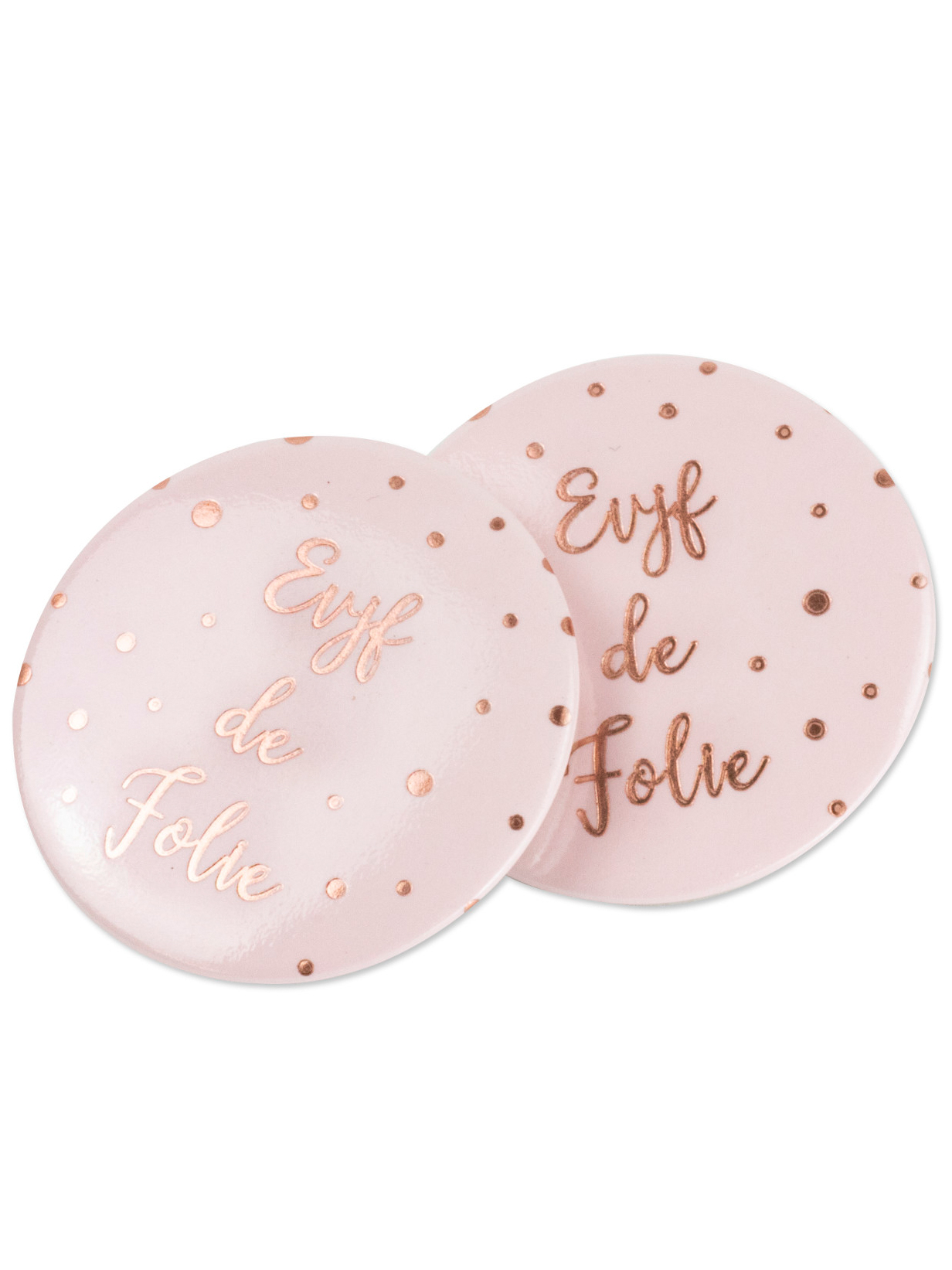 8 Buttons JGA Roségold Badge für Erwachsene