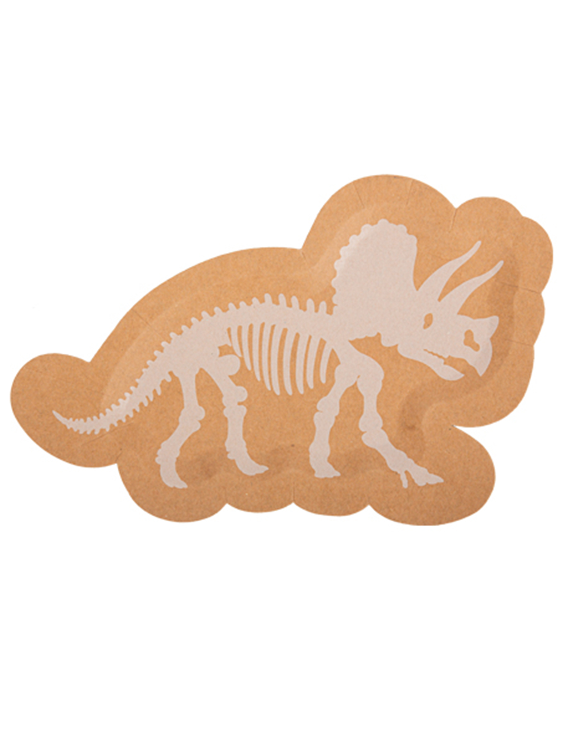8 Dinosaurier-Teller weiß + Kraftpapier 14