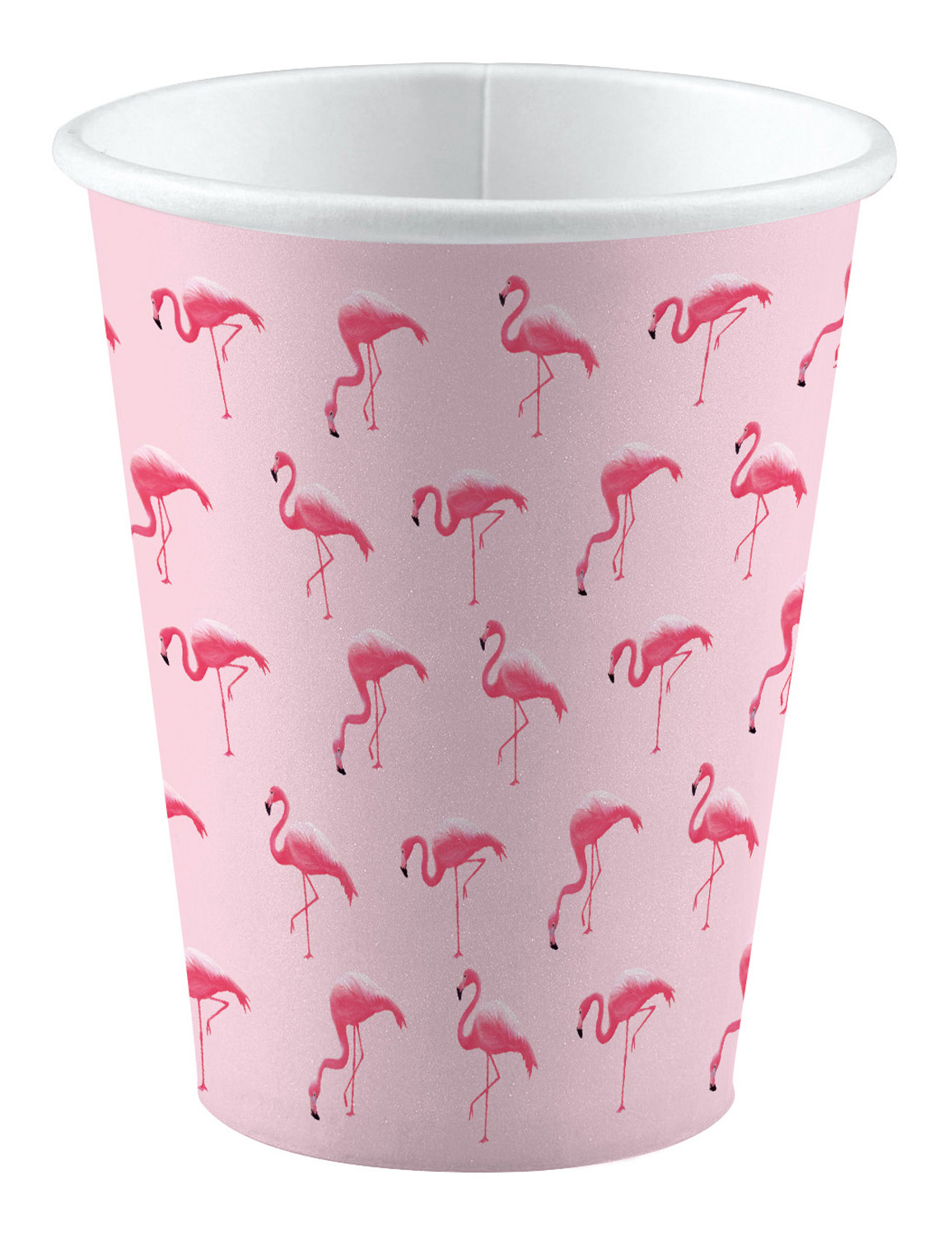8 Flamingo Paradise Pappbecher 250 ml Hawaii Party