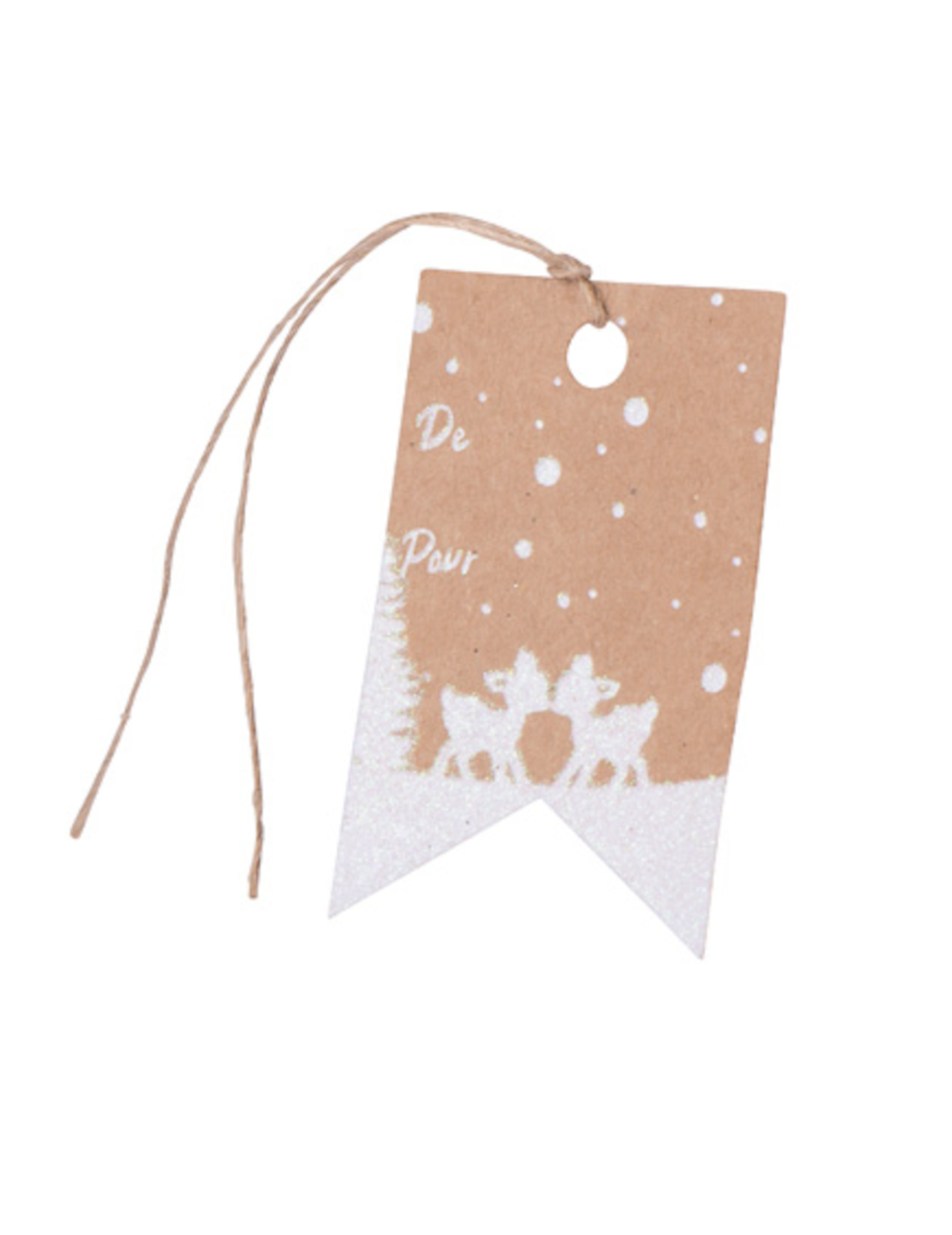 8 Geschenkanhänger Kleines Reh aus Kraftpapier