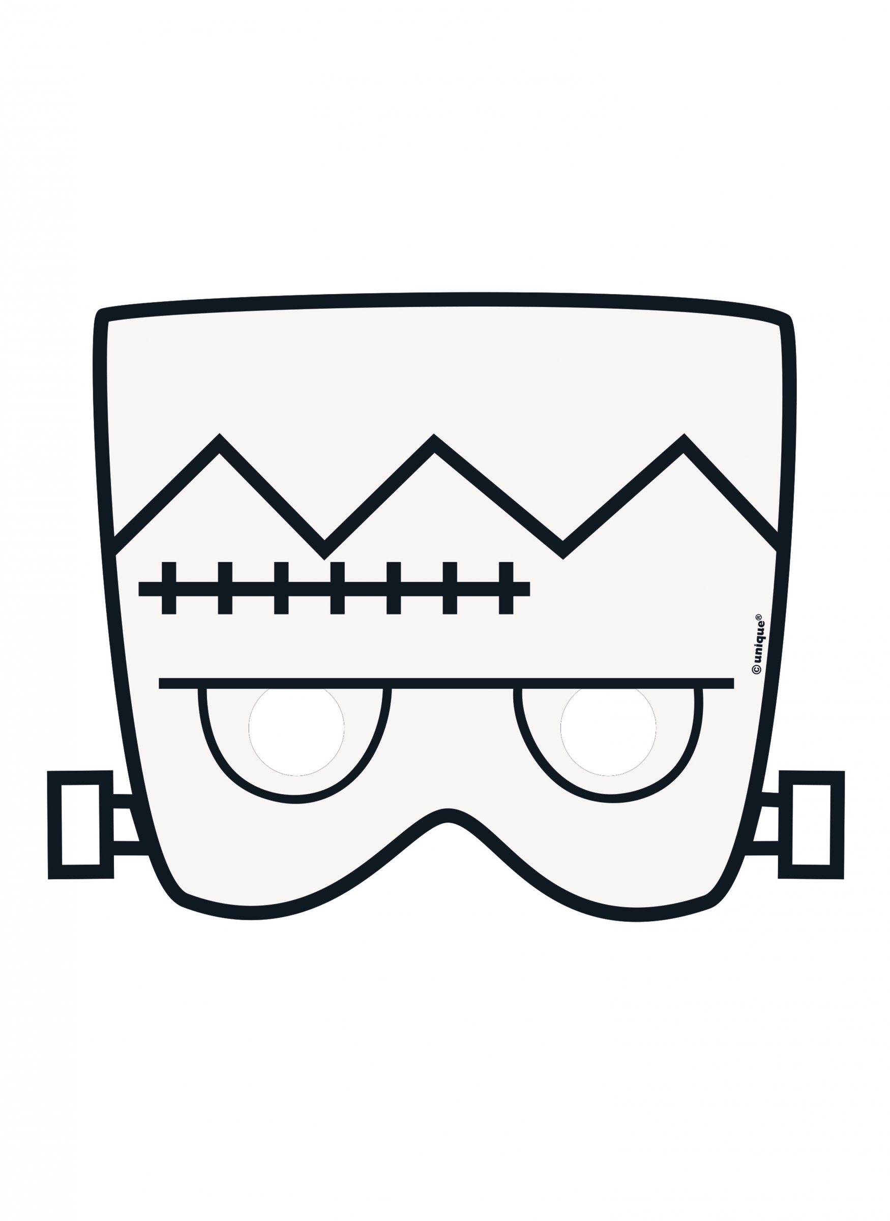 8 Halloween Ausmalmasken aus Papier für Kinder - Kreativspaß