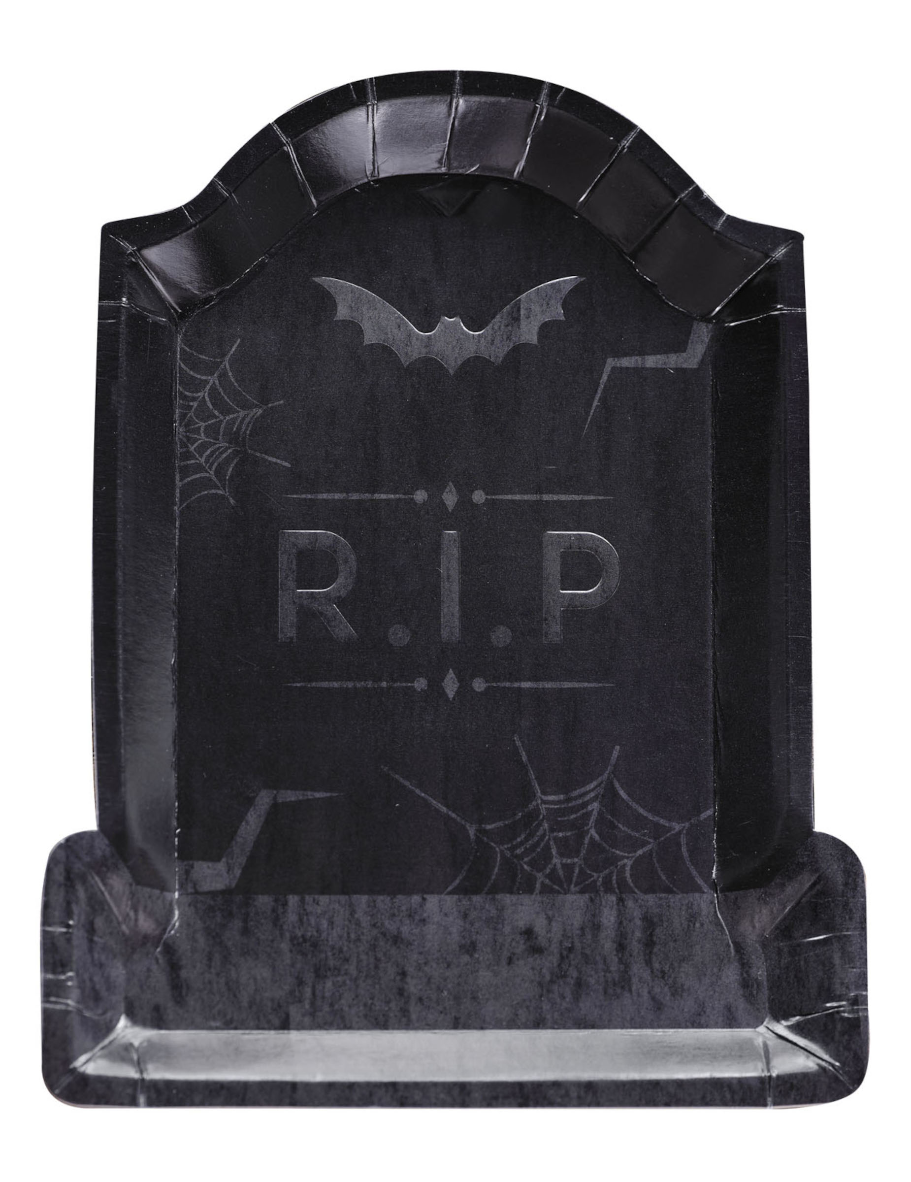 8 Halloween Pappteller Grabstein RIP Party-Deko