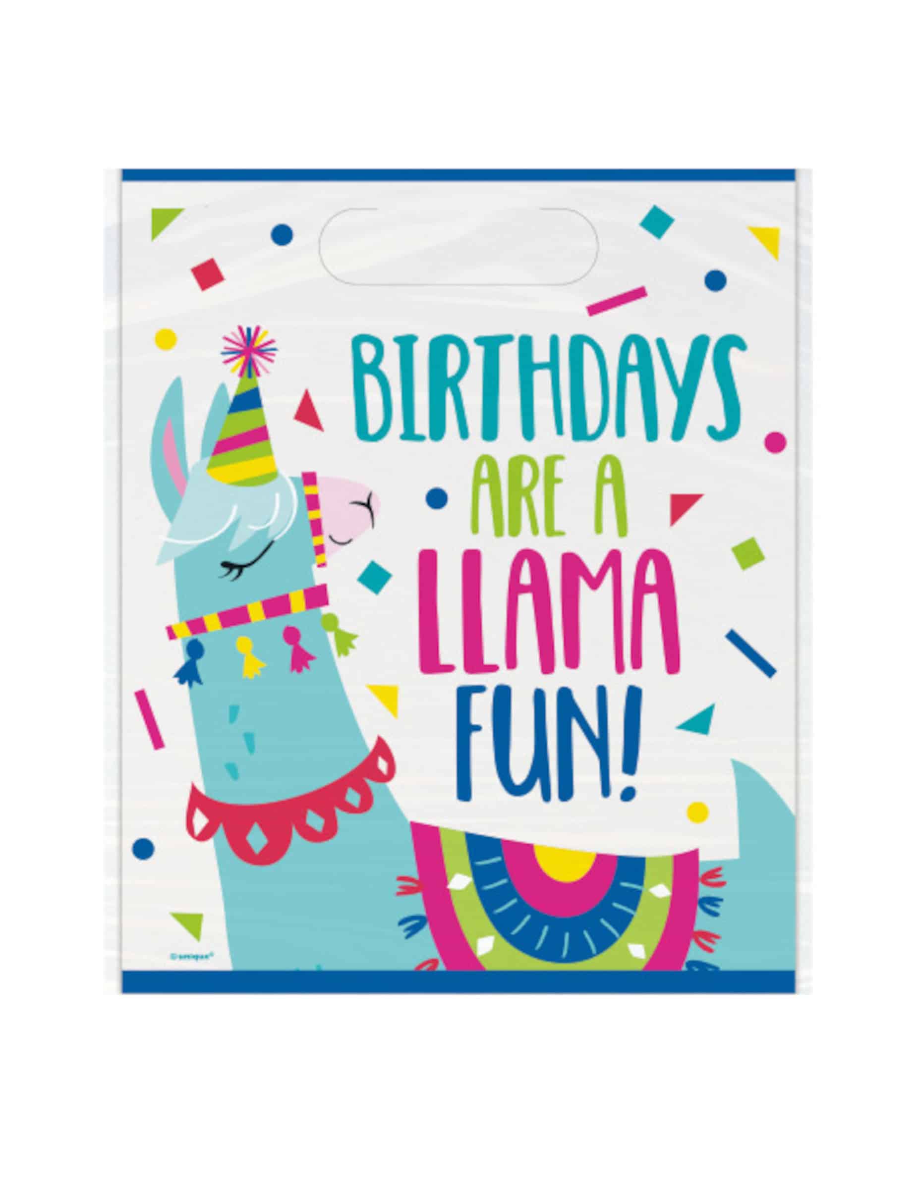 8 Lama Geschenktüten für Kindergeburtstage