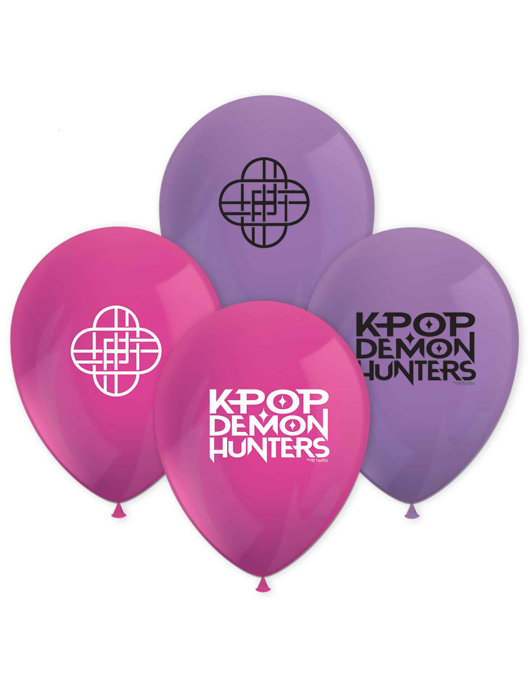 8 Latexballons Kpop Demon Hunter pink und lila