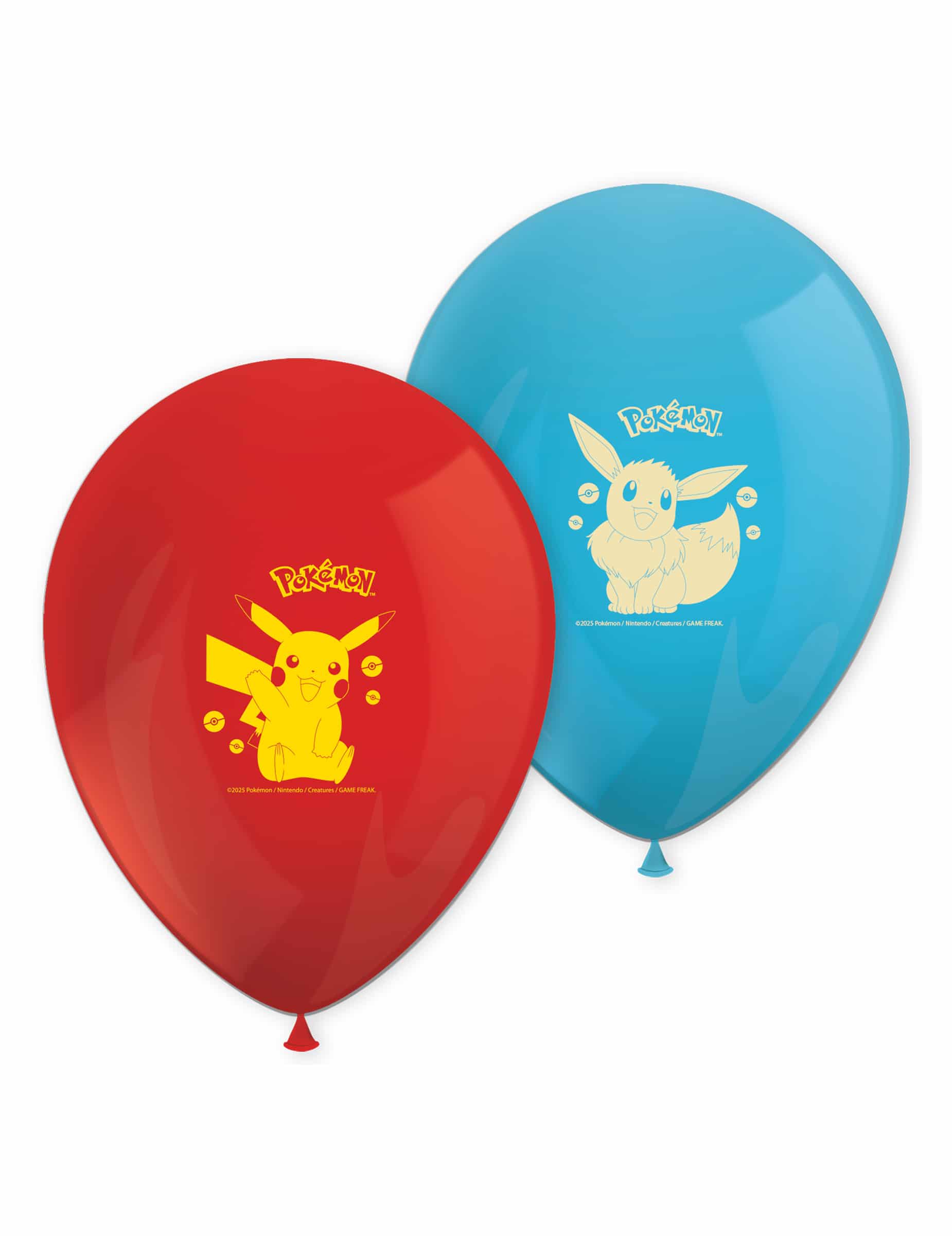 8 Latexballons Pokémon Next Gen rot
