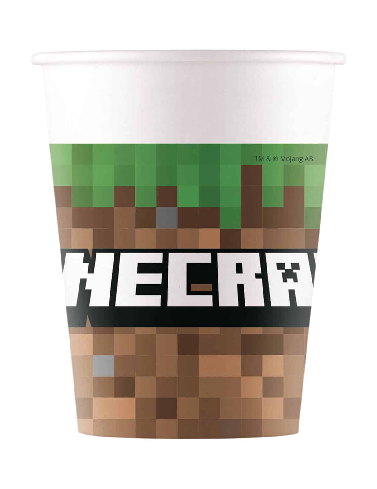 8 Minecraft 200ml Pappbecher