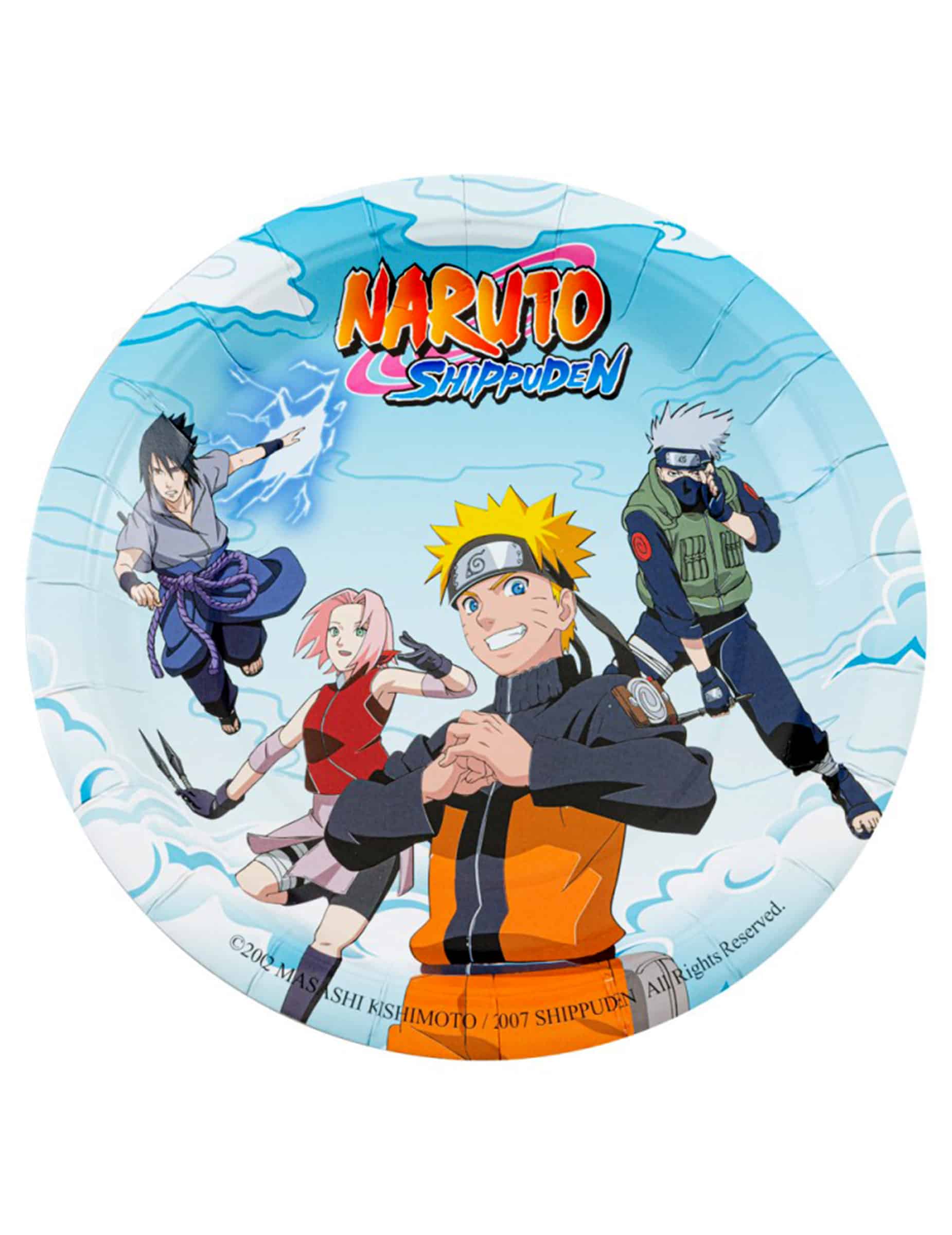 8 Naruto Shippuden Pappteller 23 cm