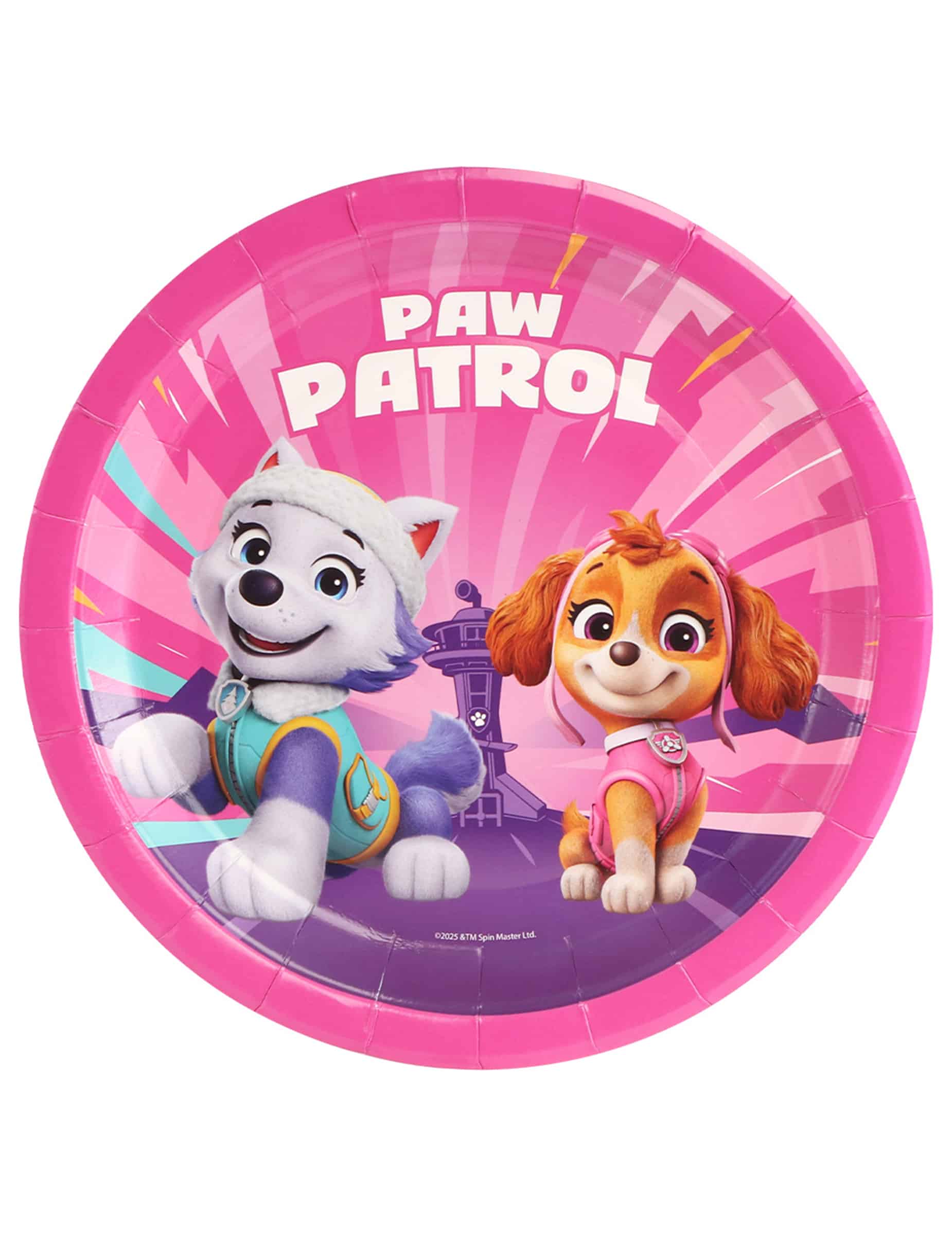 8 PAW Patrol Pappteller in Rosa 23cm