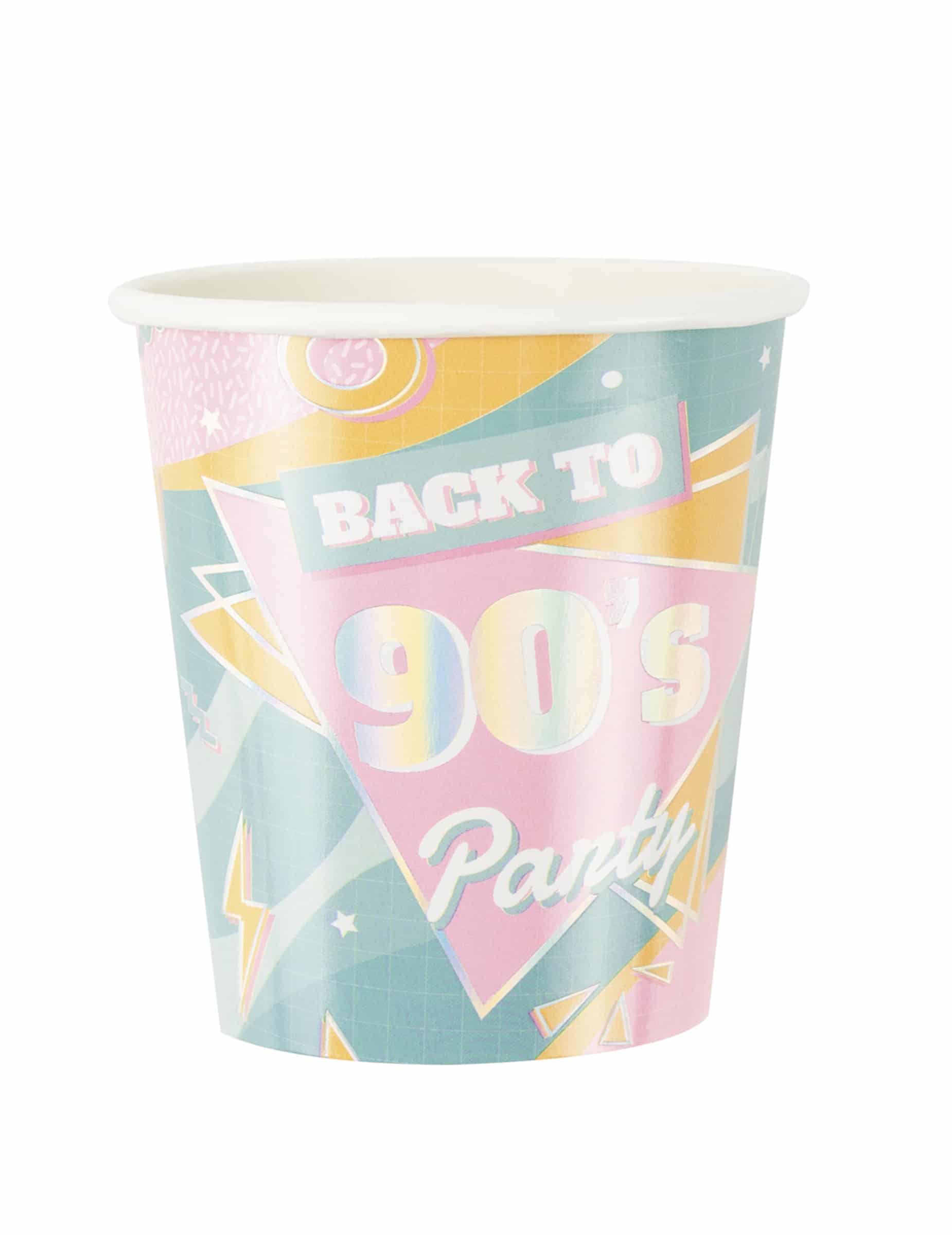 8 Pappbecher 90er Jahre
