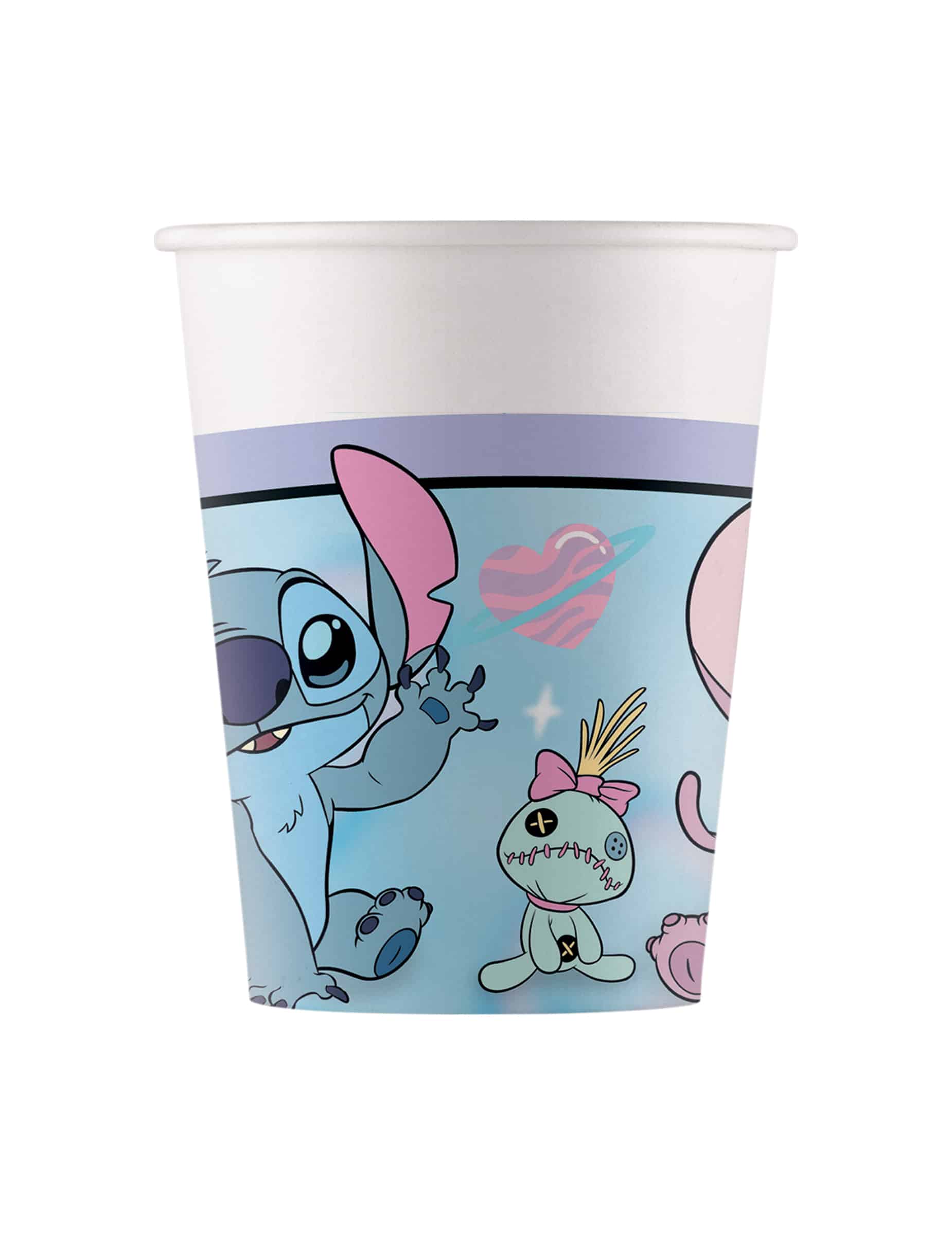 8 Pappbecher Angel und Stitch 200 ml