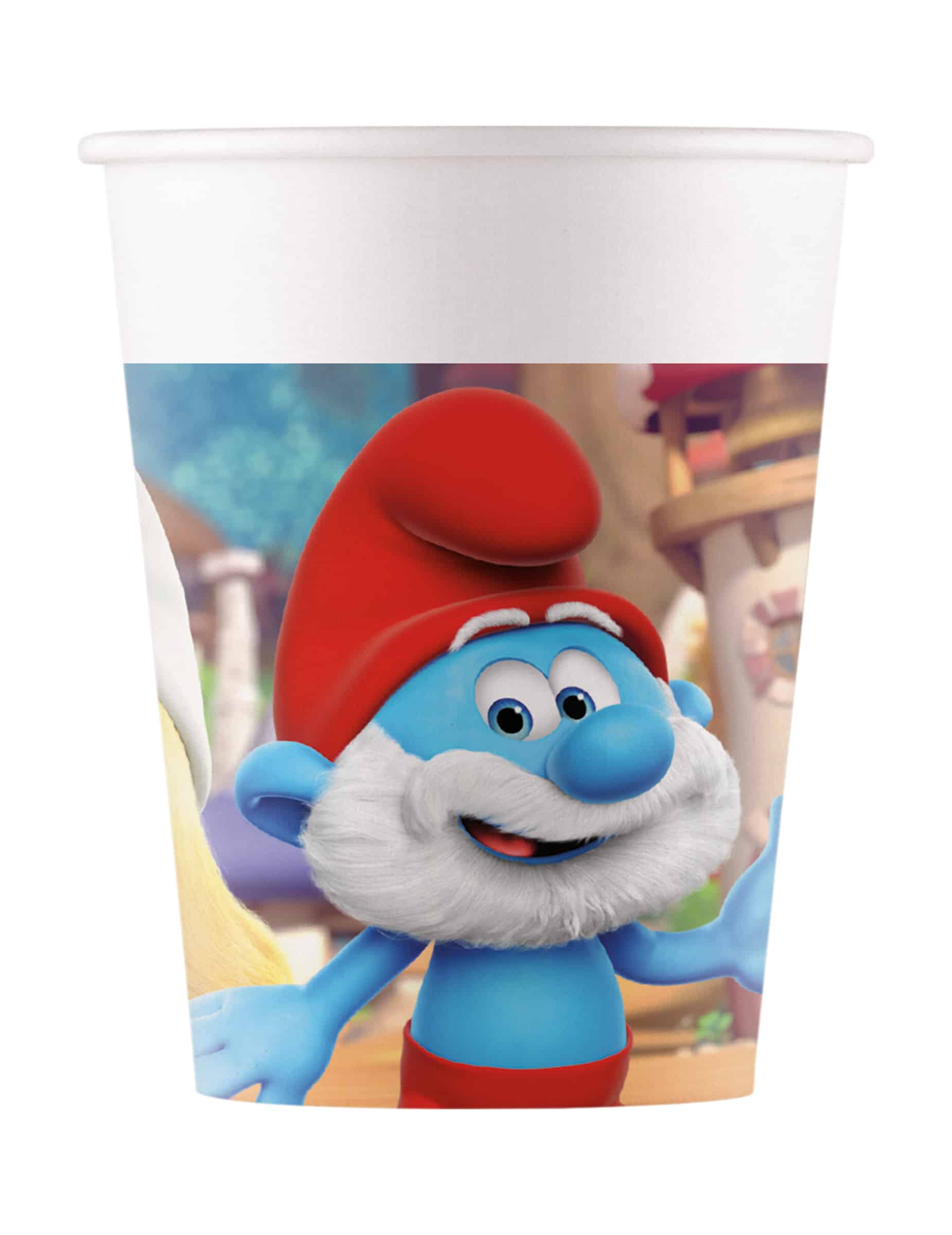 8 Pappbecher Die Schlümpfe 200 ml