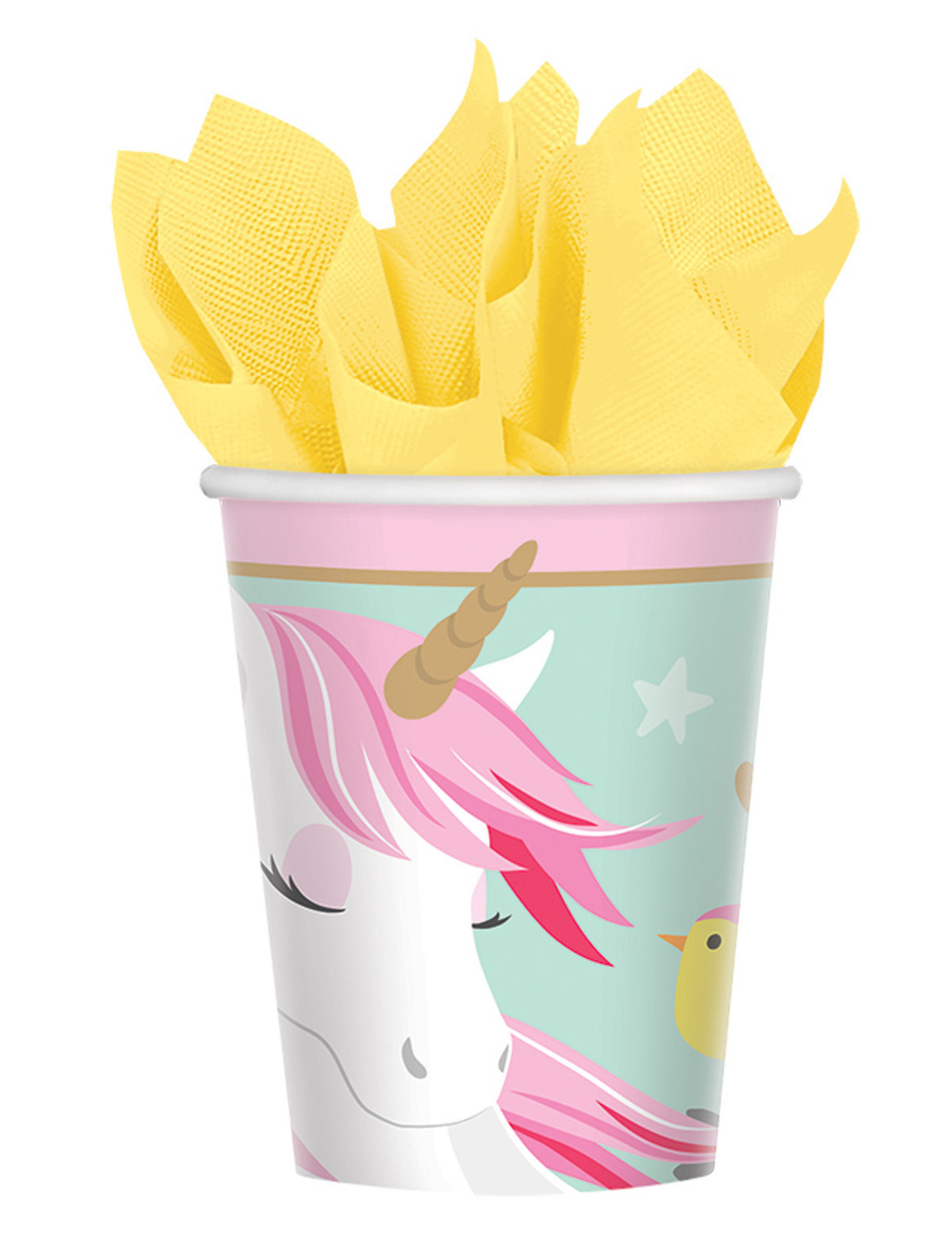 8 Pappbecher Einhorn Magisch 250 ml