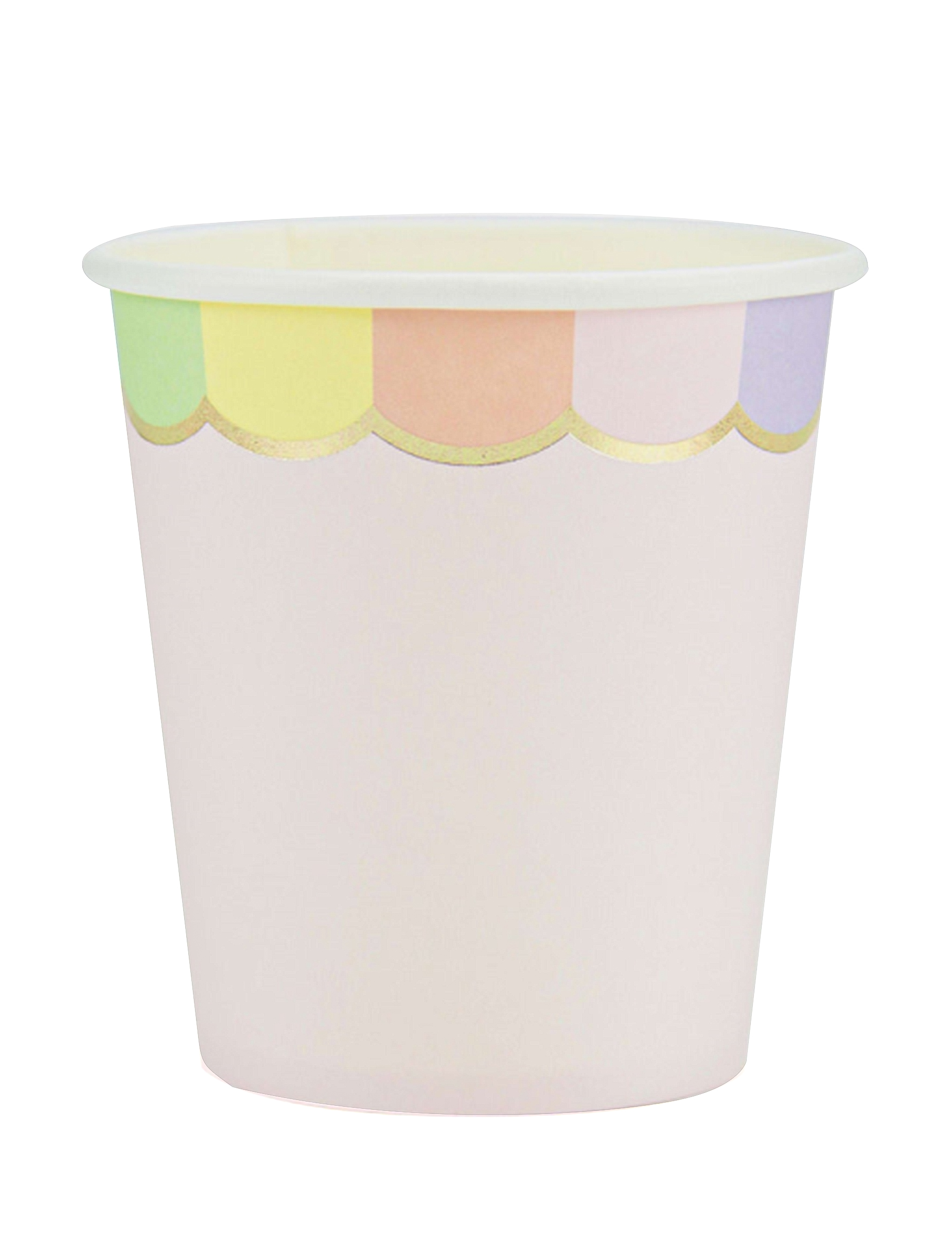 8 Pappbecher rosa pastell 200 ml