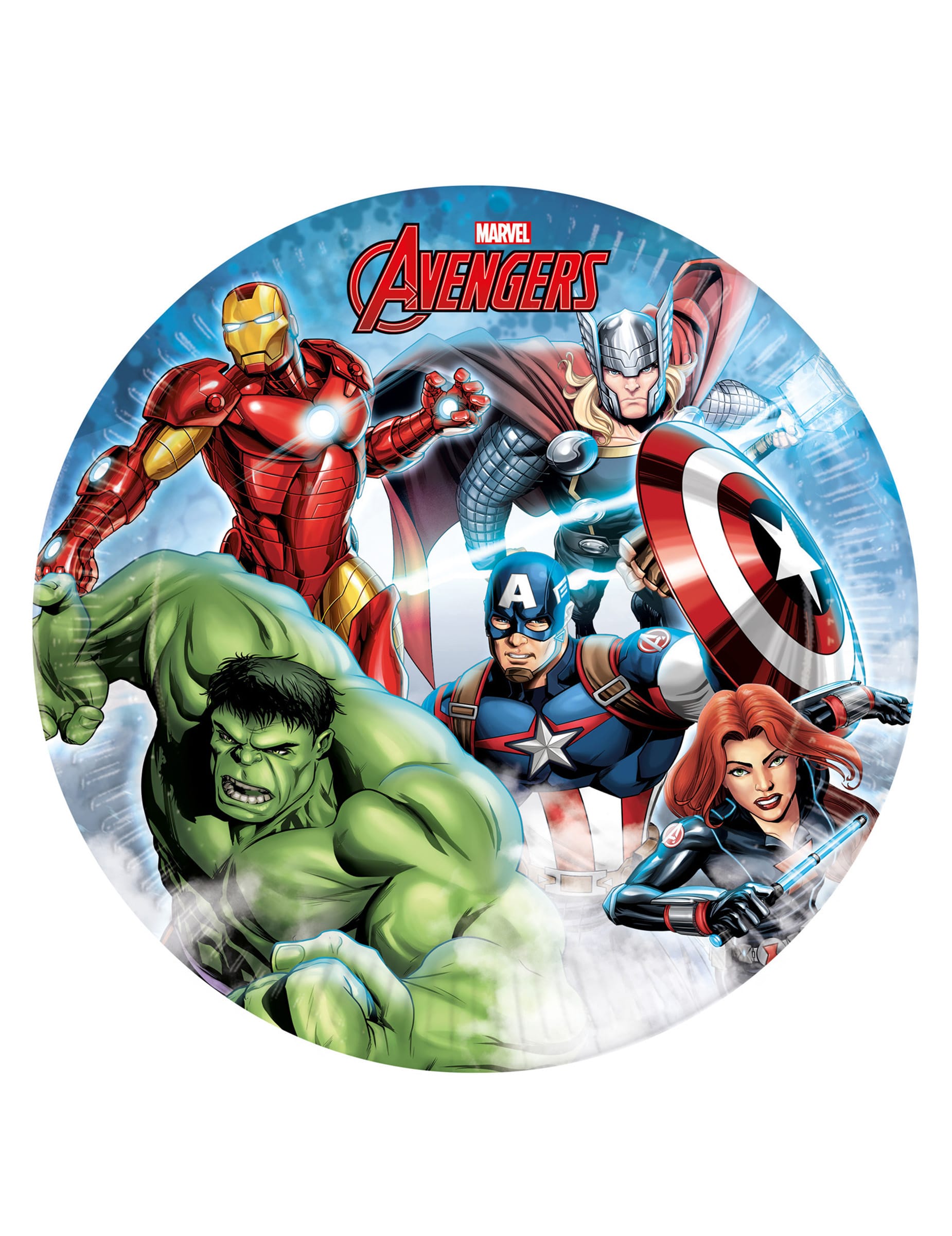 8 Pappteller Avengers Mighty aus Karton