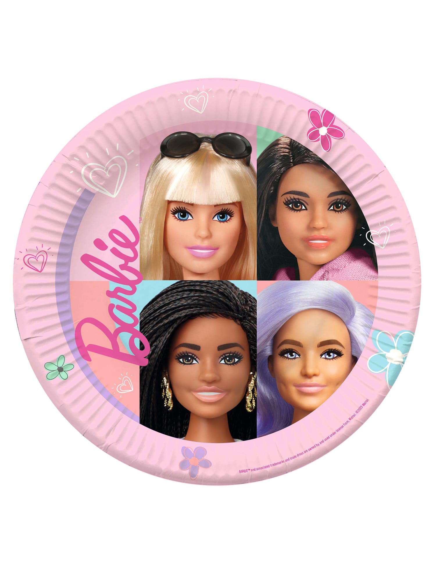 8 Pappteller Barbie Sweet Life 23 cm rosa