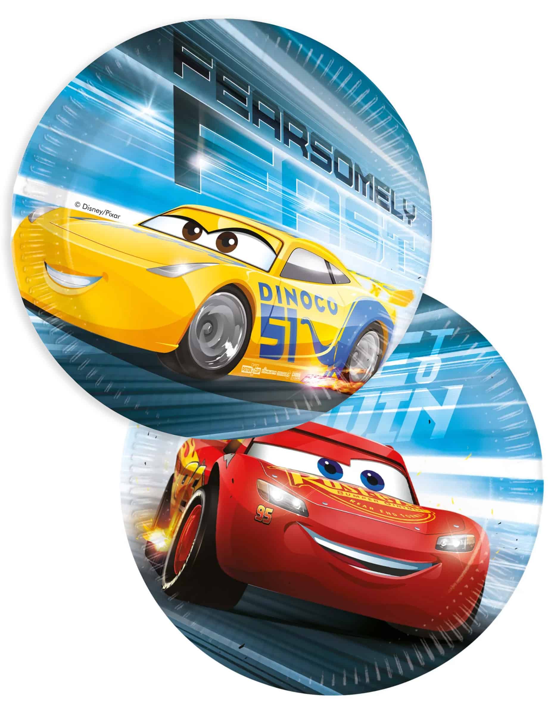 8 Pappteller Cars 20 cm