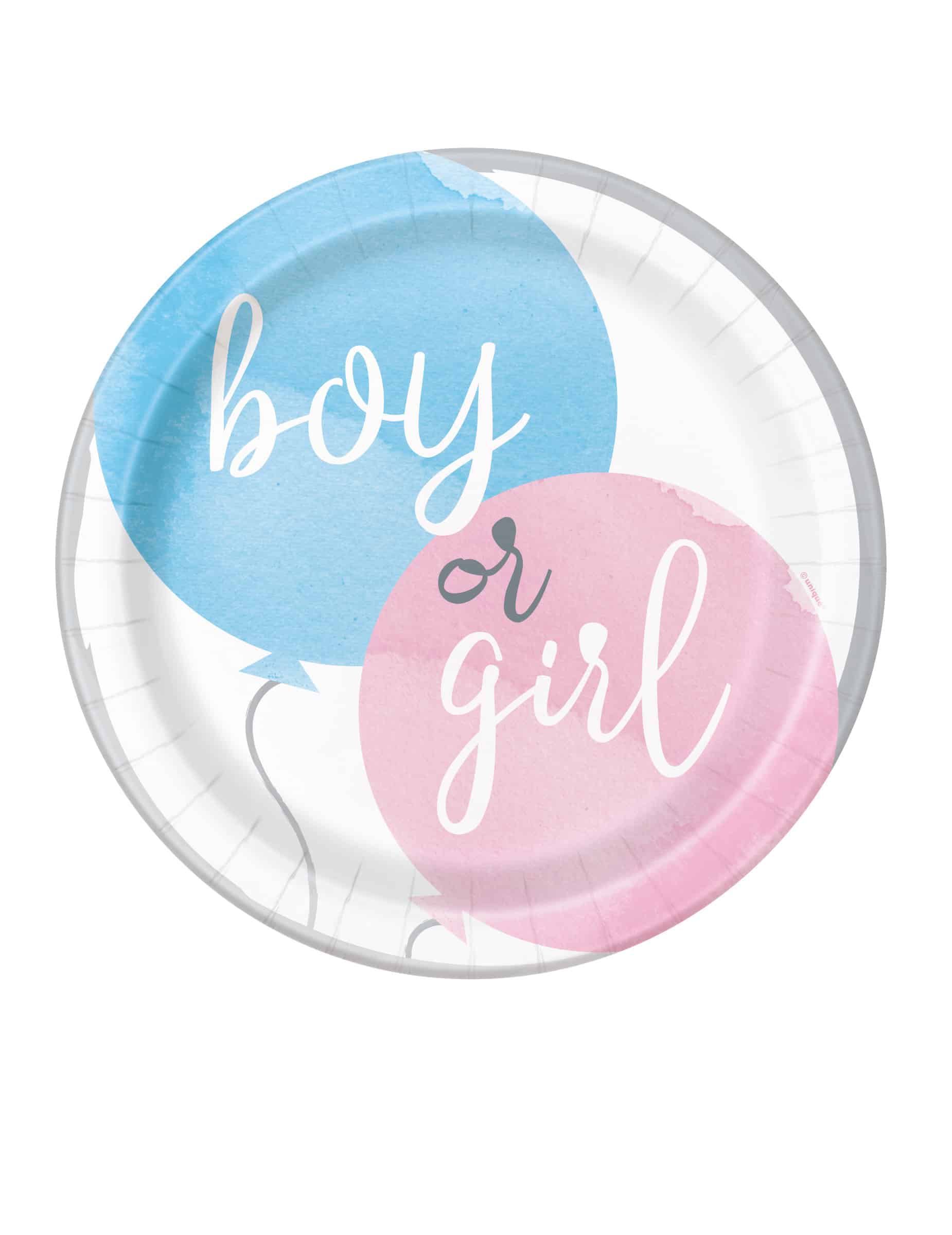 8 Pappteller Girl or Boy Klein 21 cm