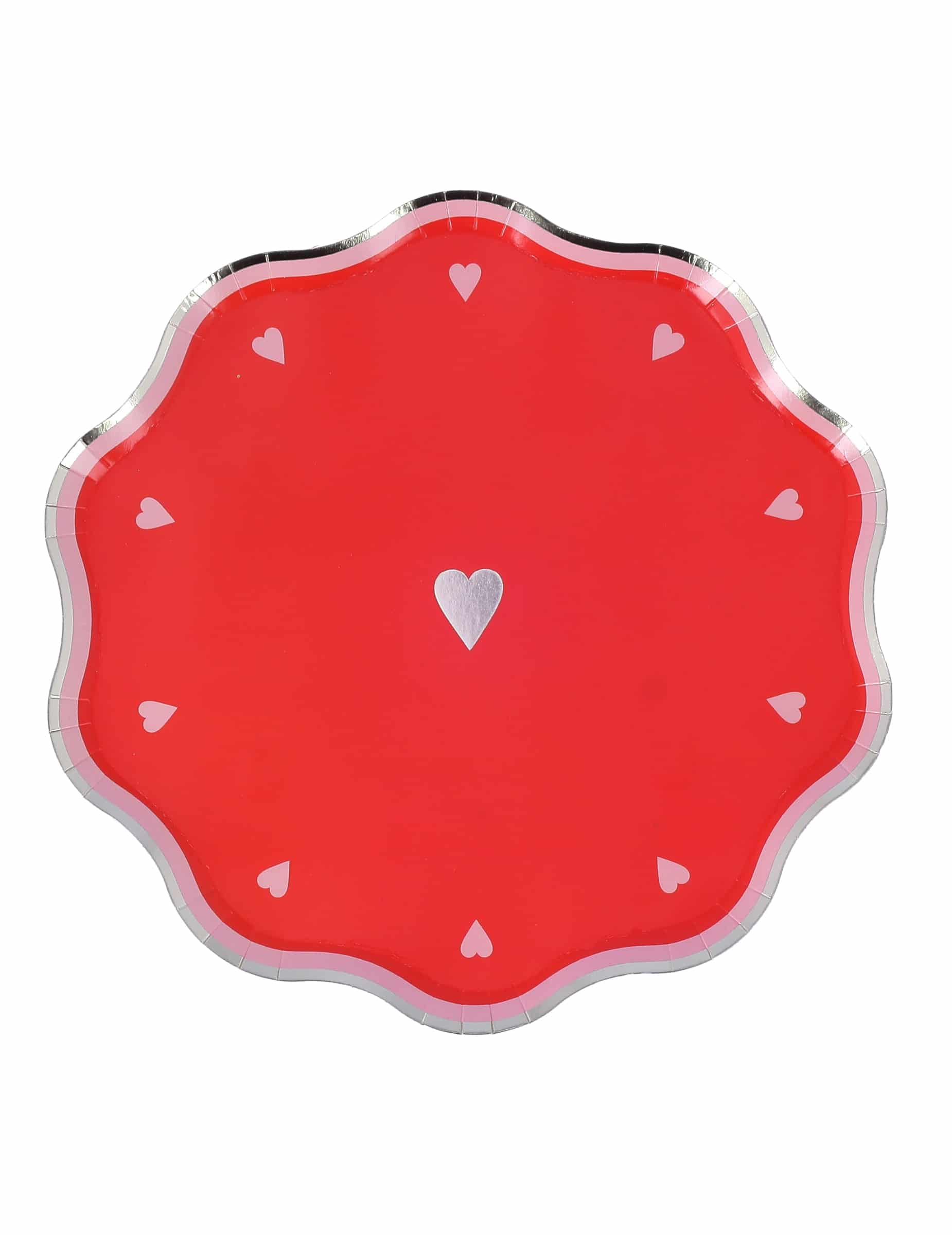 8 Pappteller Herzkönigin Karton 23 cm