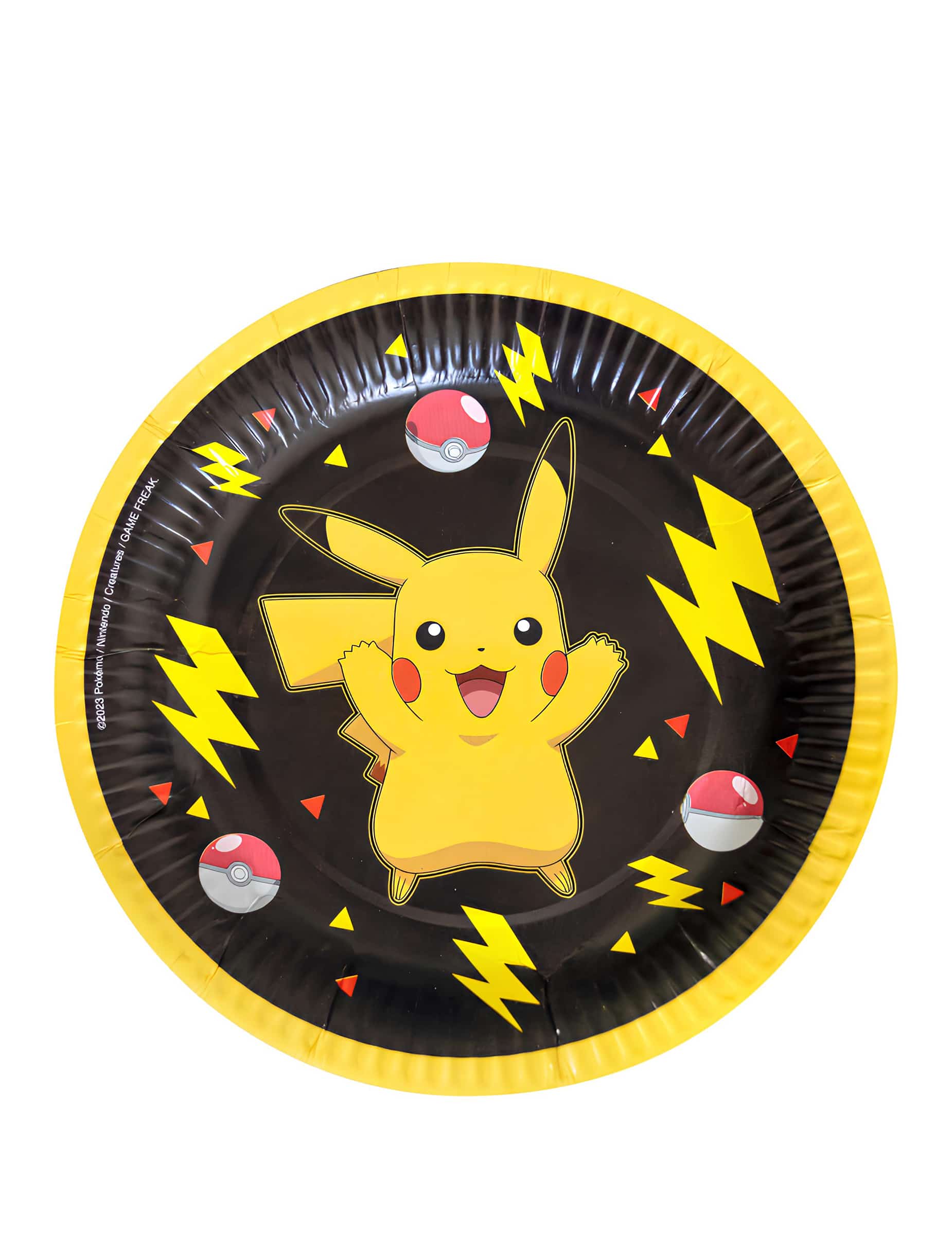 8 Pappteller Pikachu Pokémon klein gelb