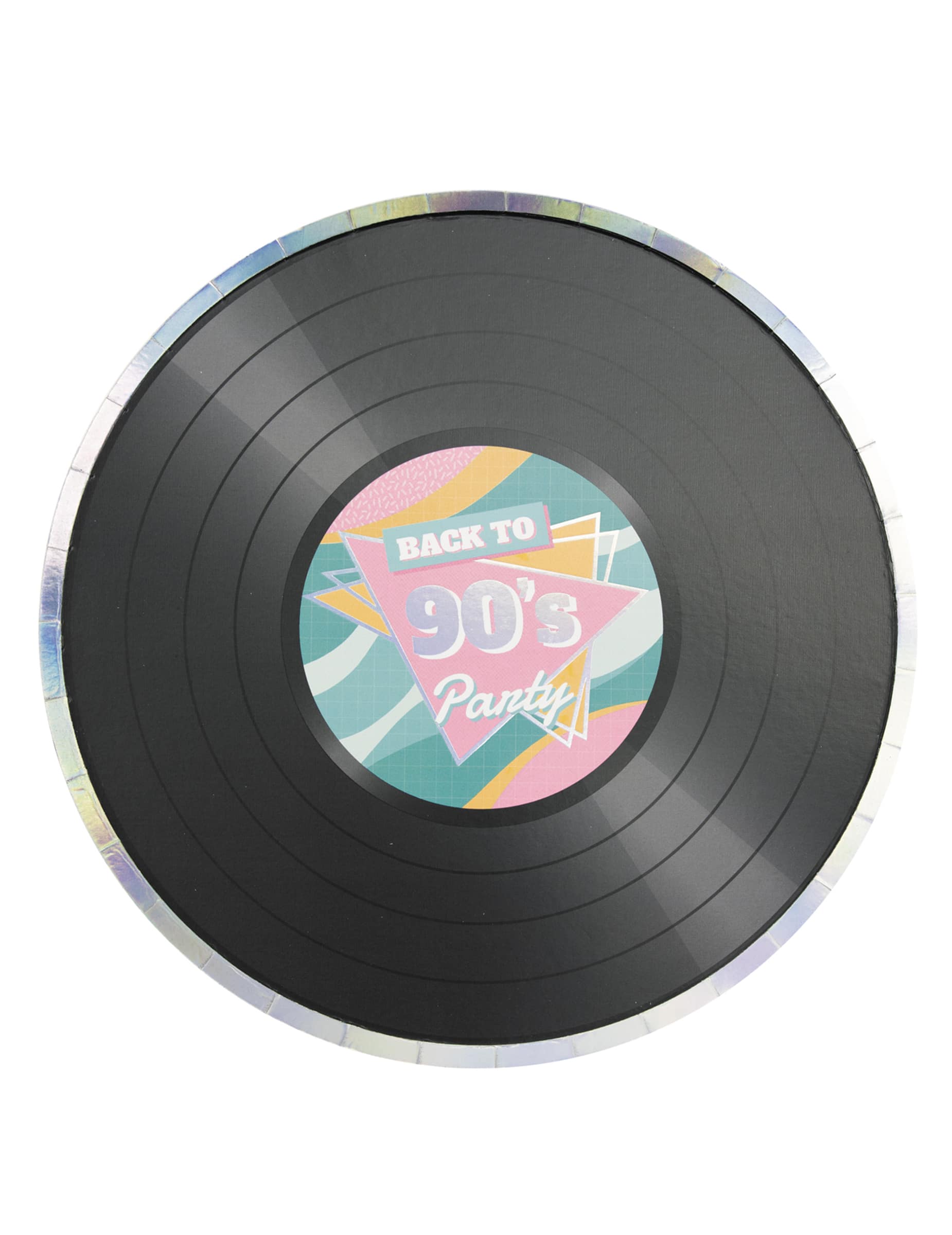 8 Pappteller Vinyl 90er Jahre