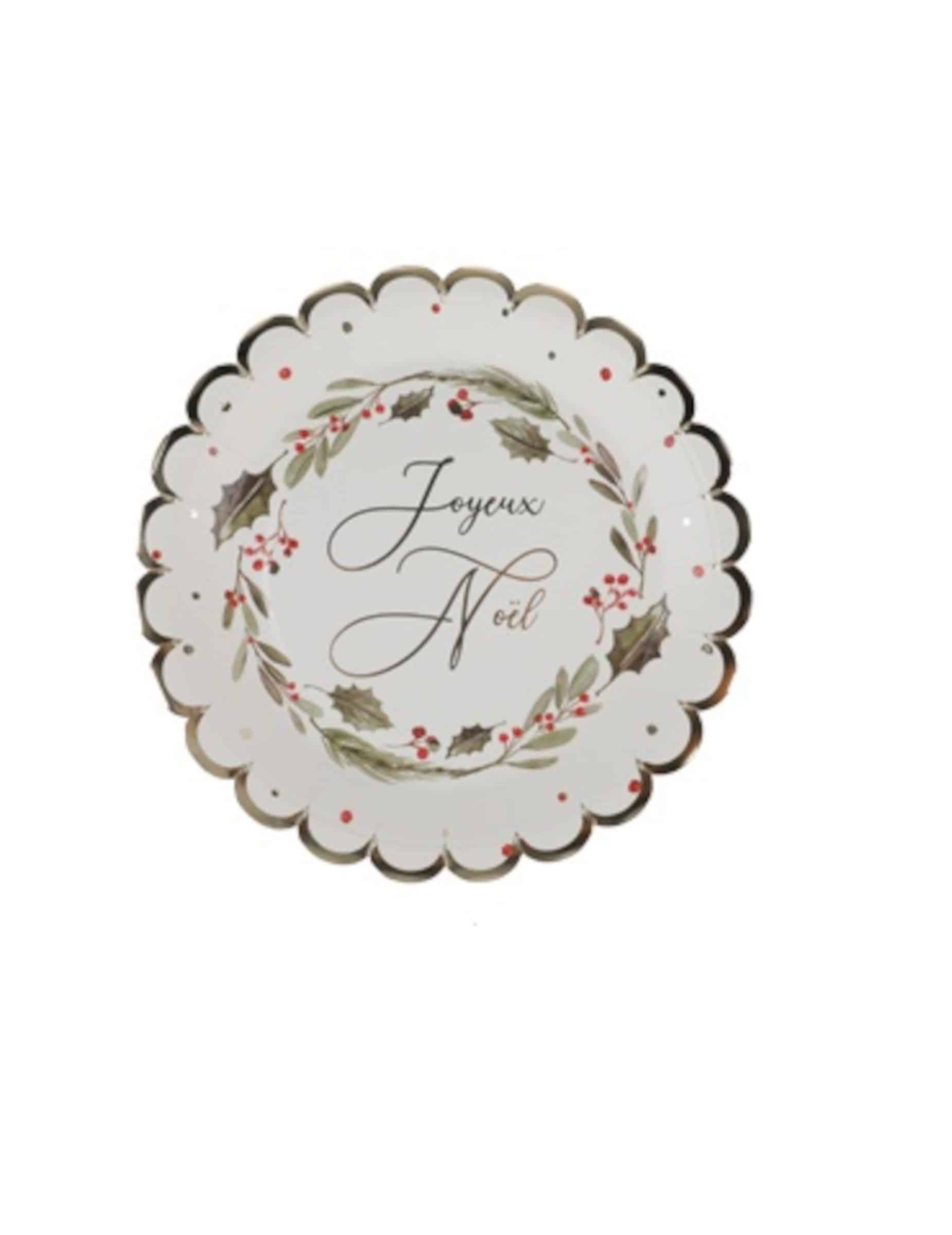 8 Pappteller gewellter Goldrand Tradi Chic 23 cm