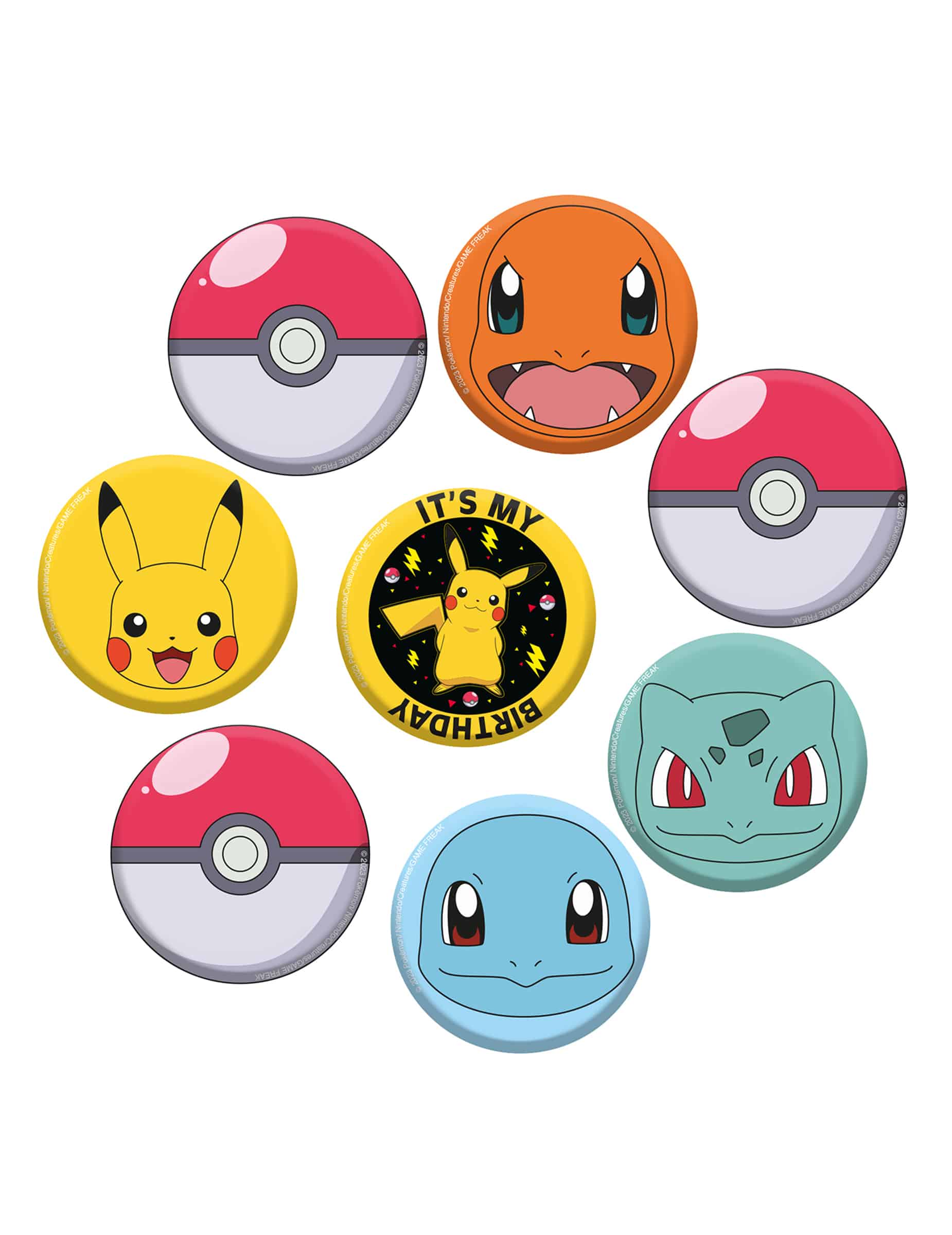 8 Pokémon Buttons Anstecker