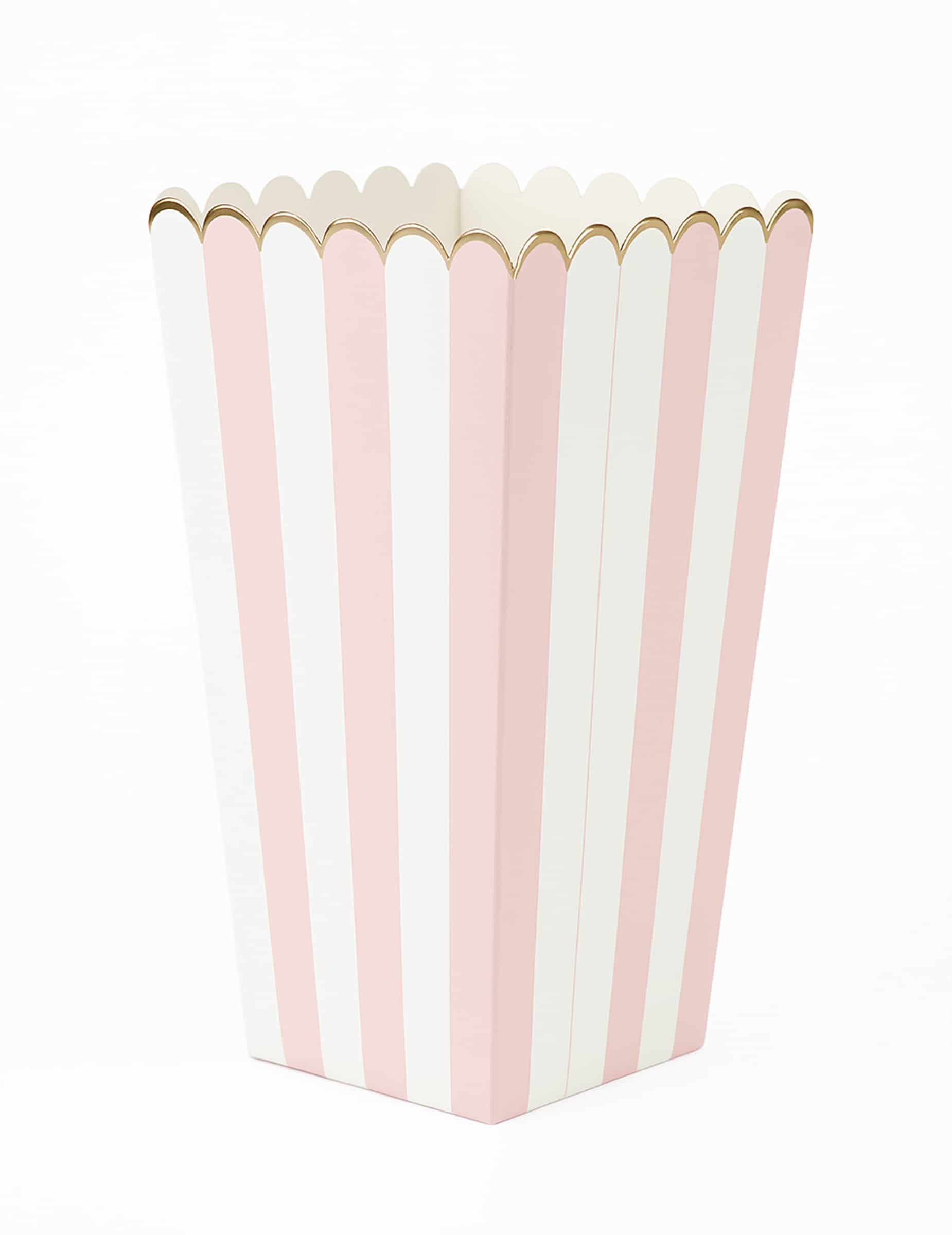 8 Popcorn-Becher Pastellrosa und Weiß 12