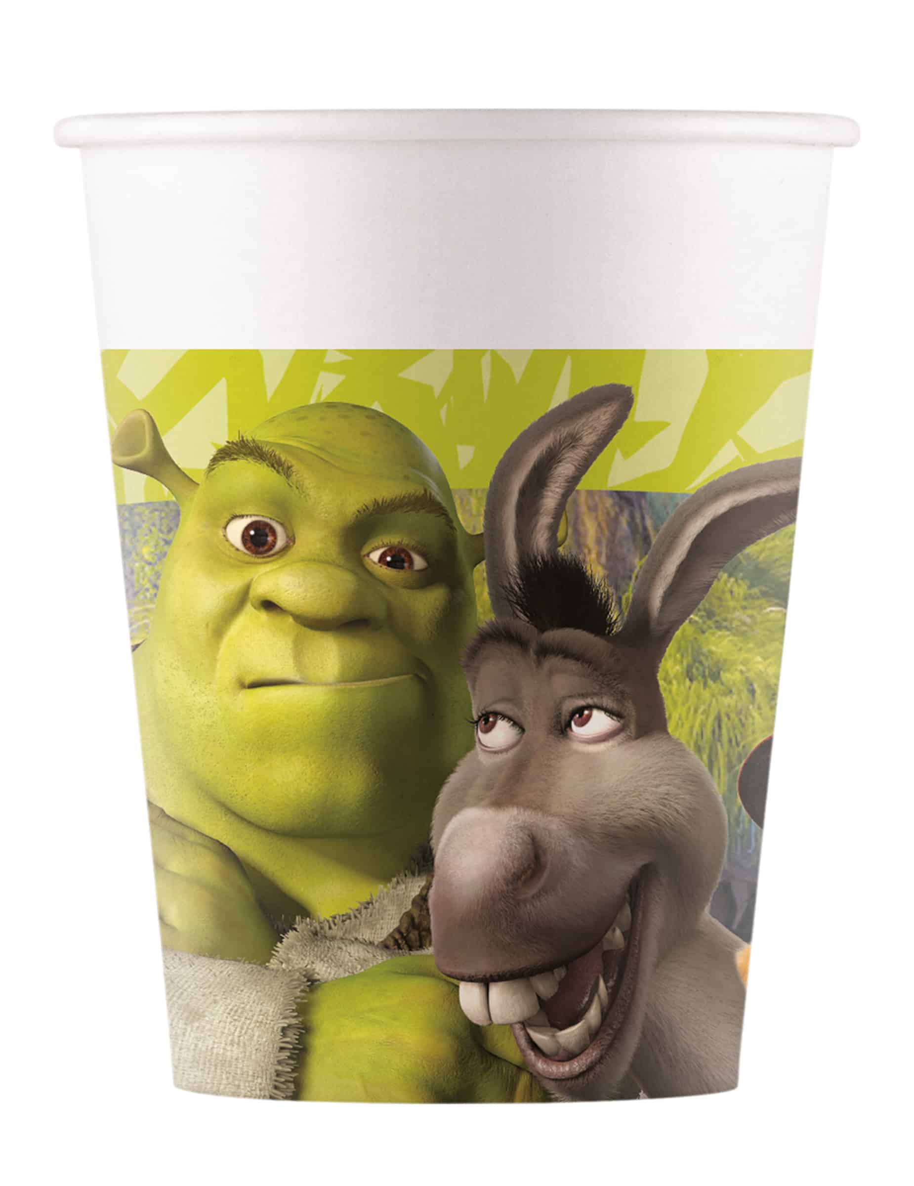 8 Shrek Pappbecher 200 ml