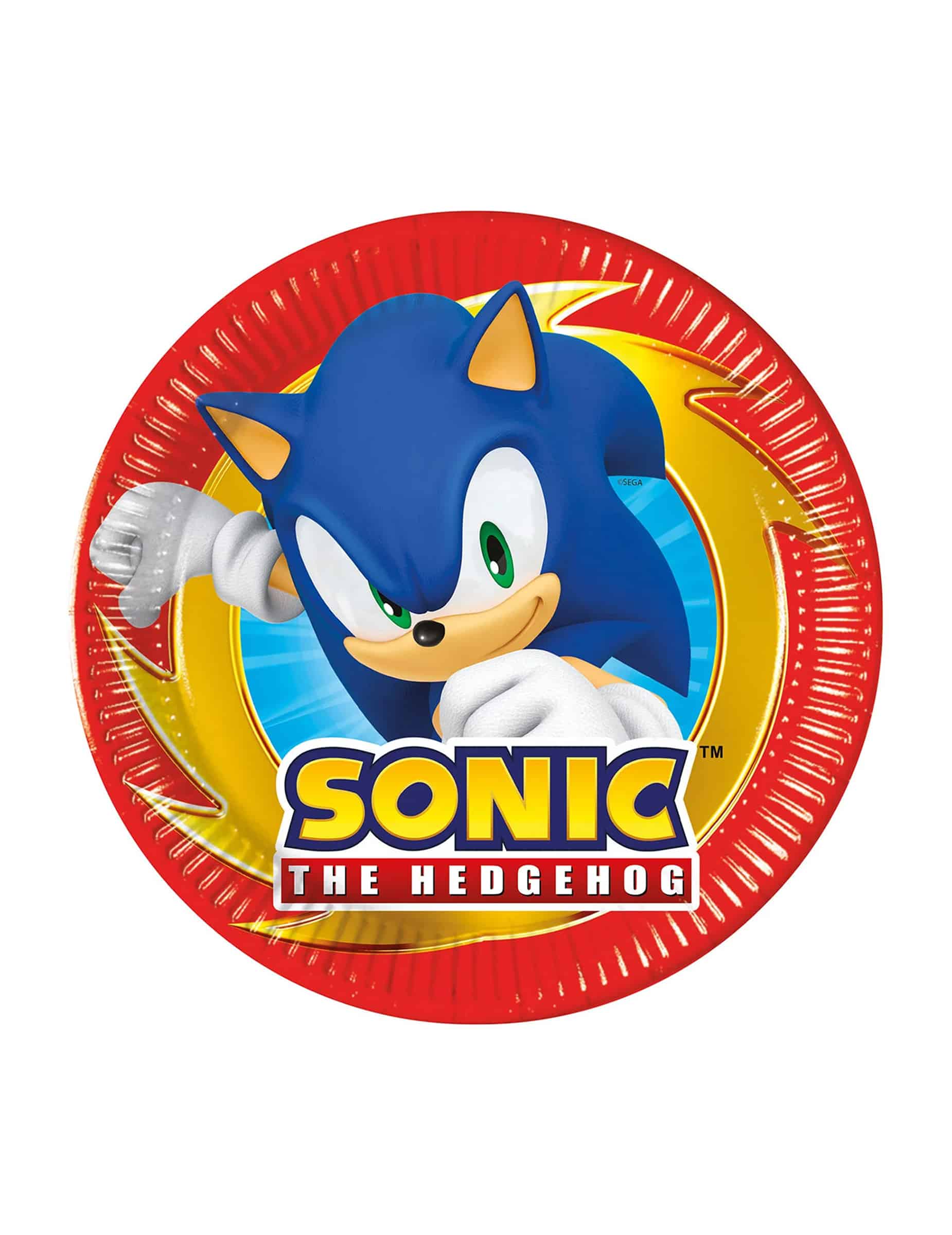8 Sonic Pappteller 20 cm