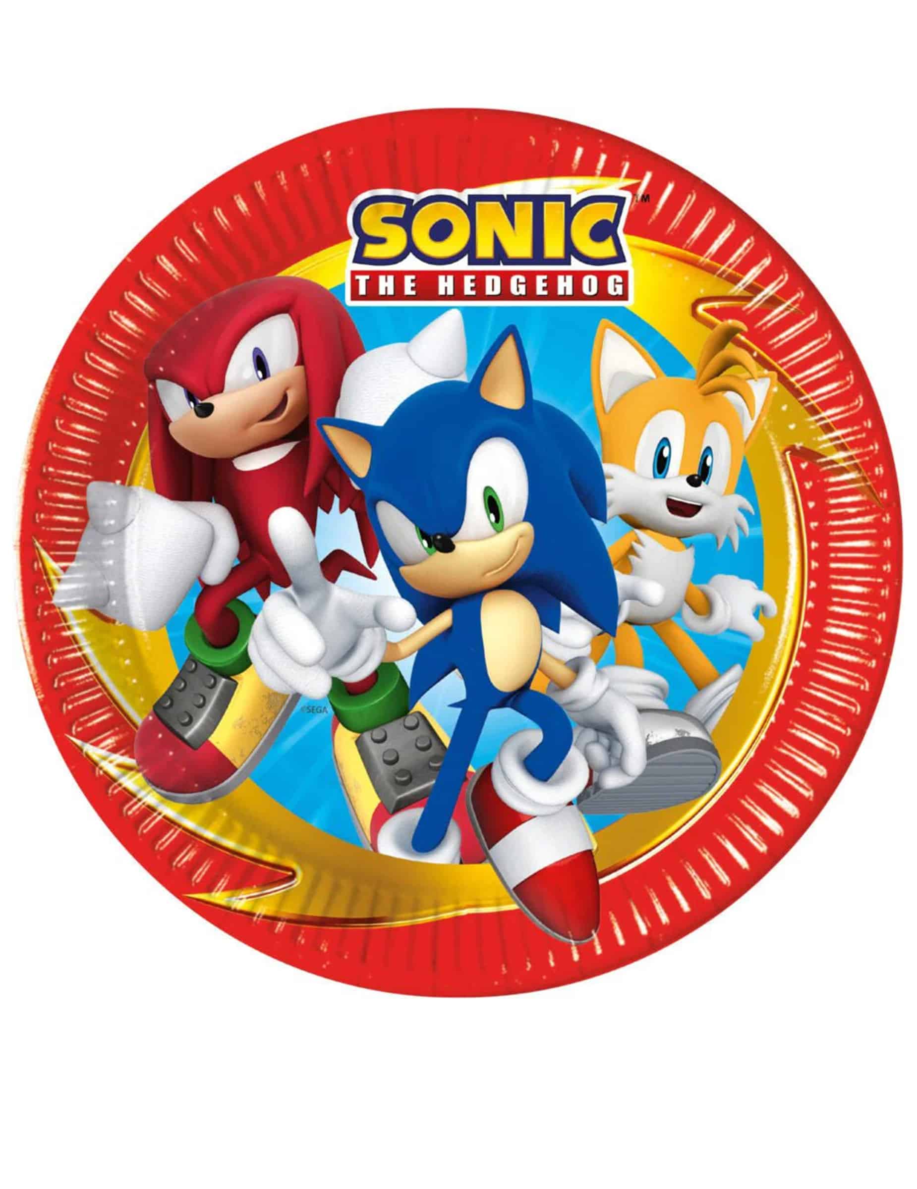 8 Sonic Pappteller 23 cm