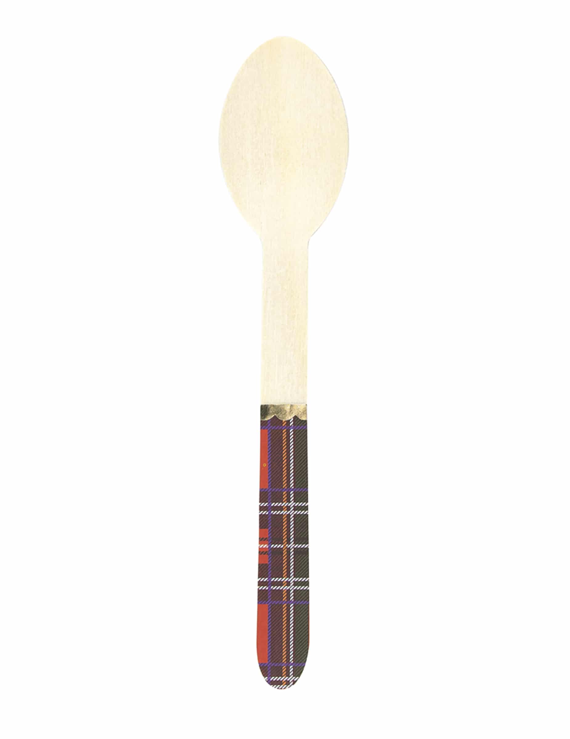 8 kleine Weihnachtslöffel aus Holz