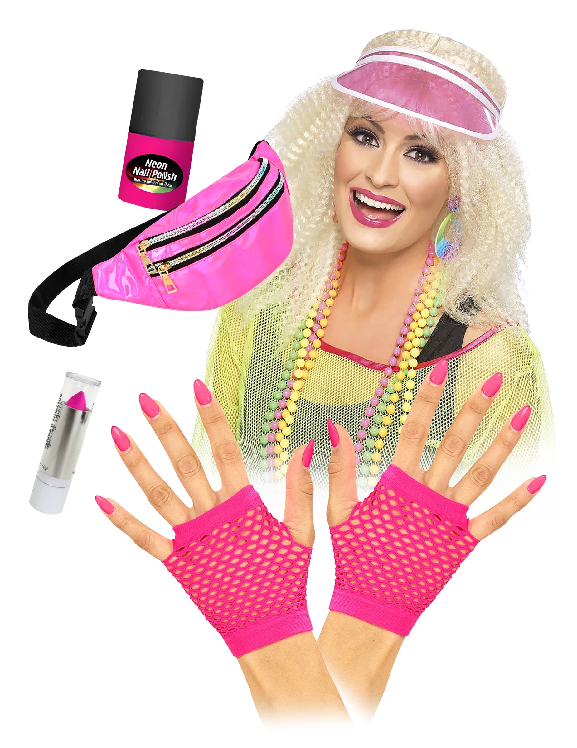 Accessoire Set Erwachsene rosa