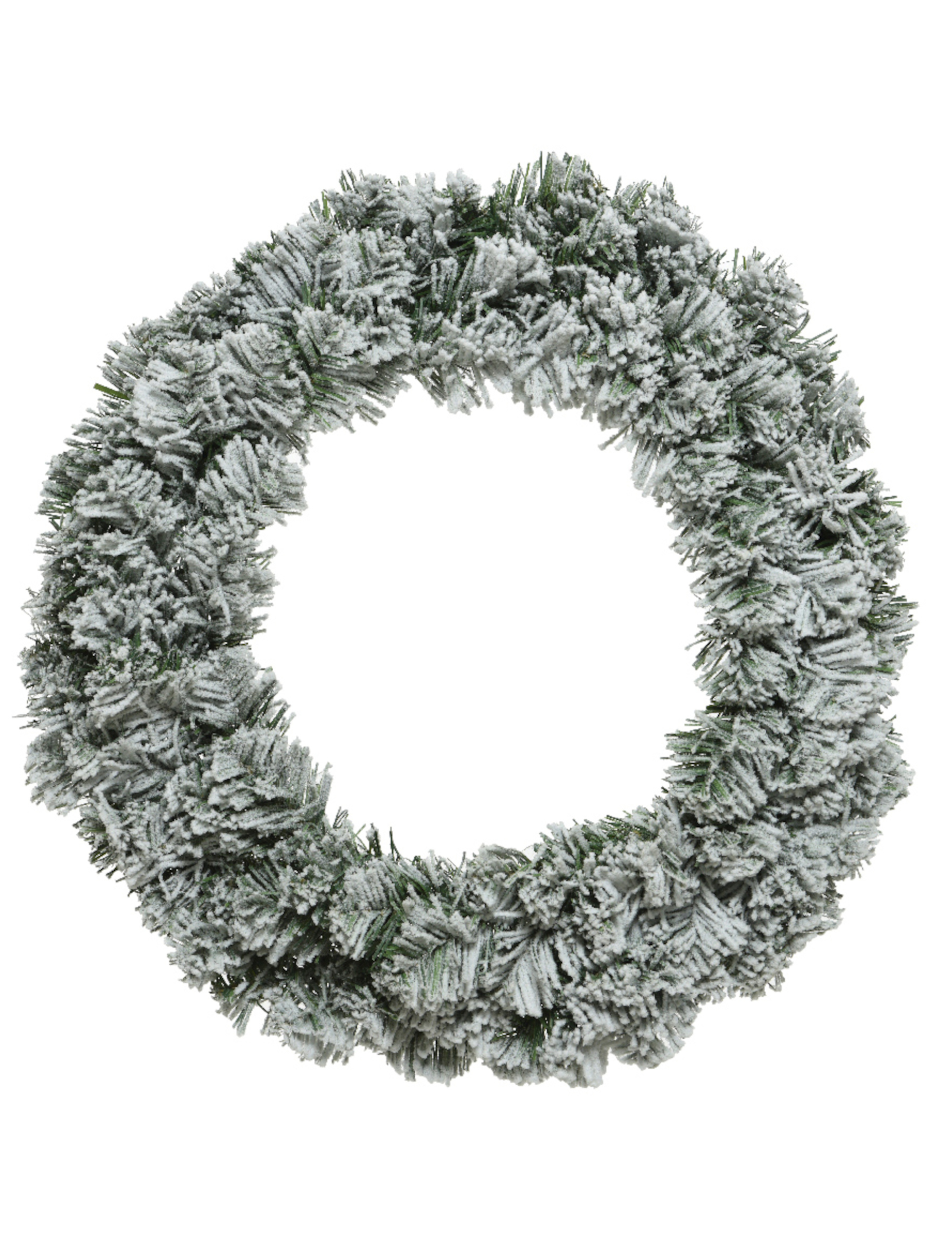 Adventskranz schneebedeckt gürn-weiß 50 cm