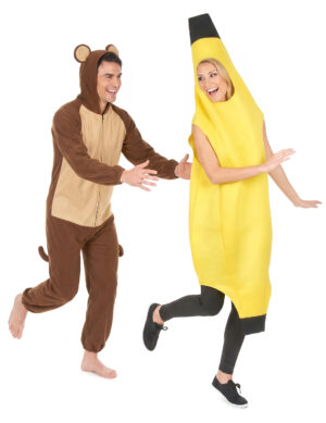 Affe und Banane Paarkostüm für Erwachsene