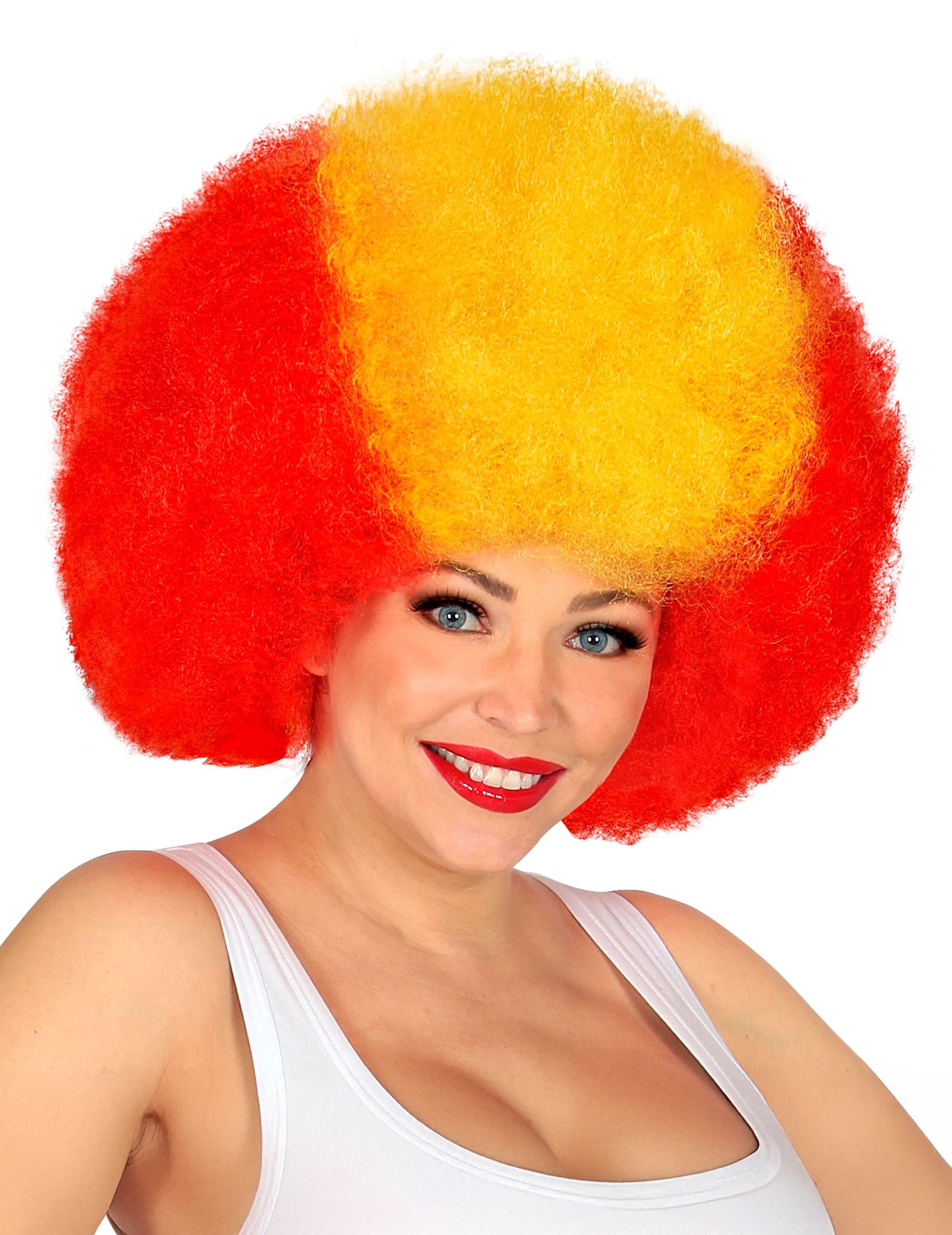Afro-Perücke Spanien Fan Erwachsene
