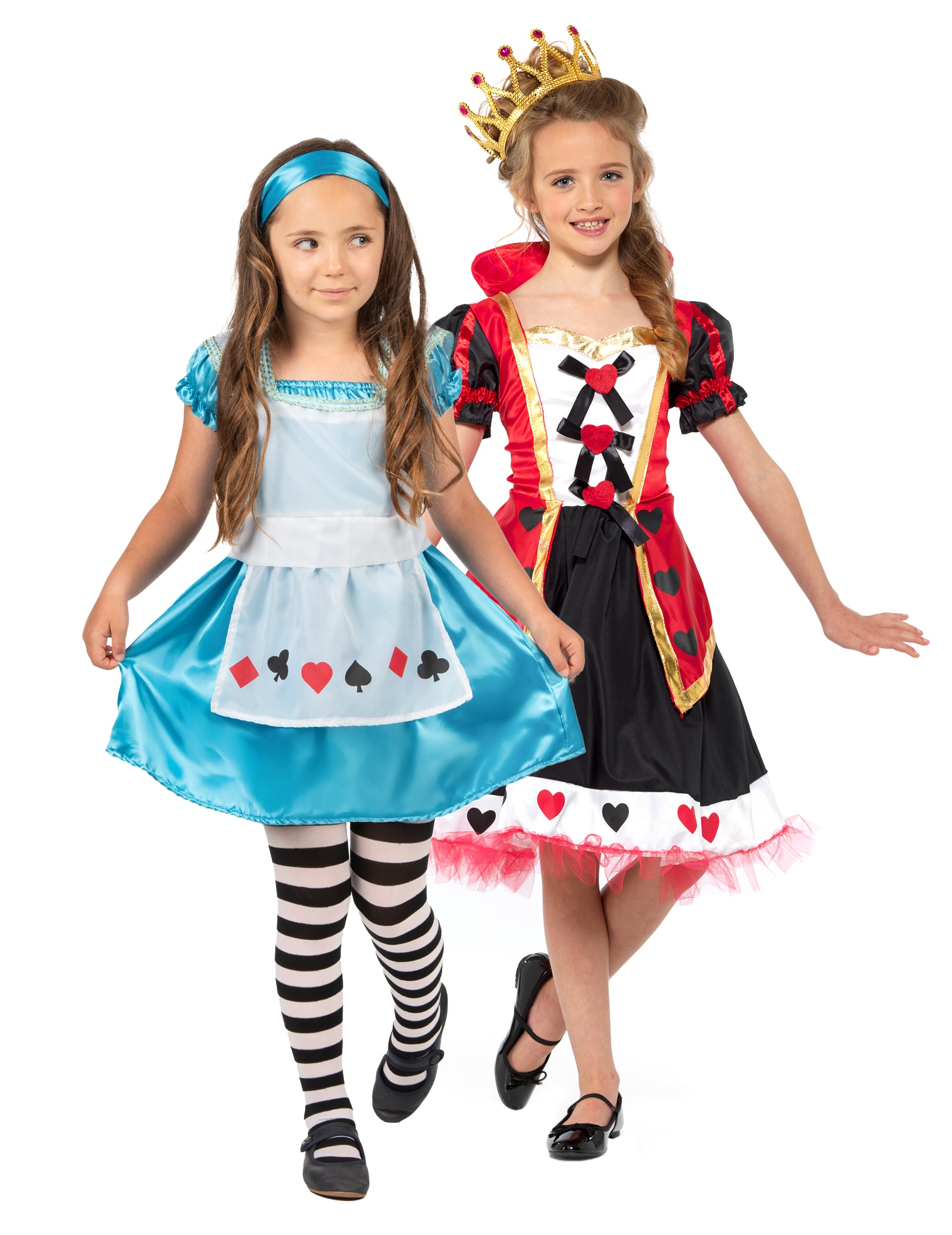 Alice und die Herzkönigin Paarkostüm für Kinder