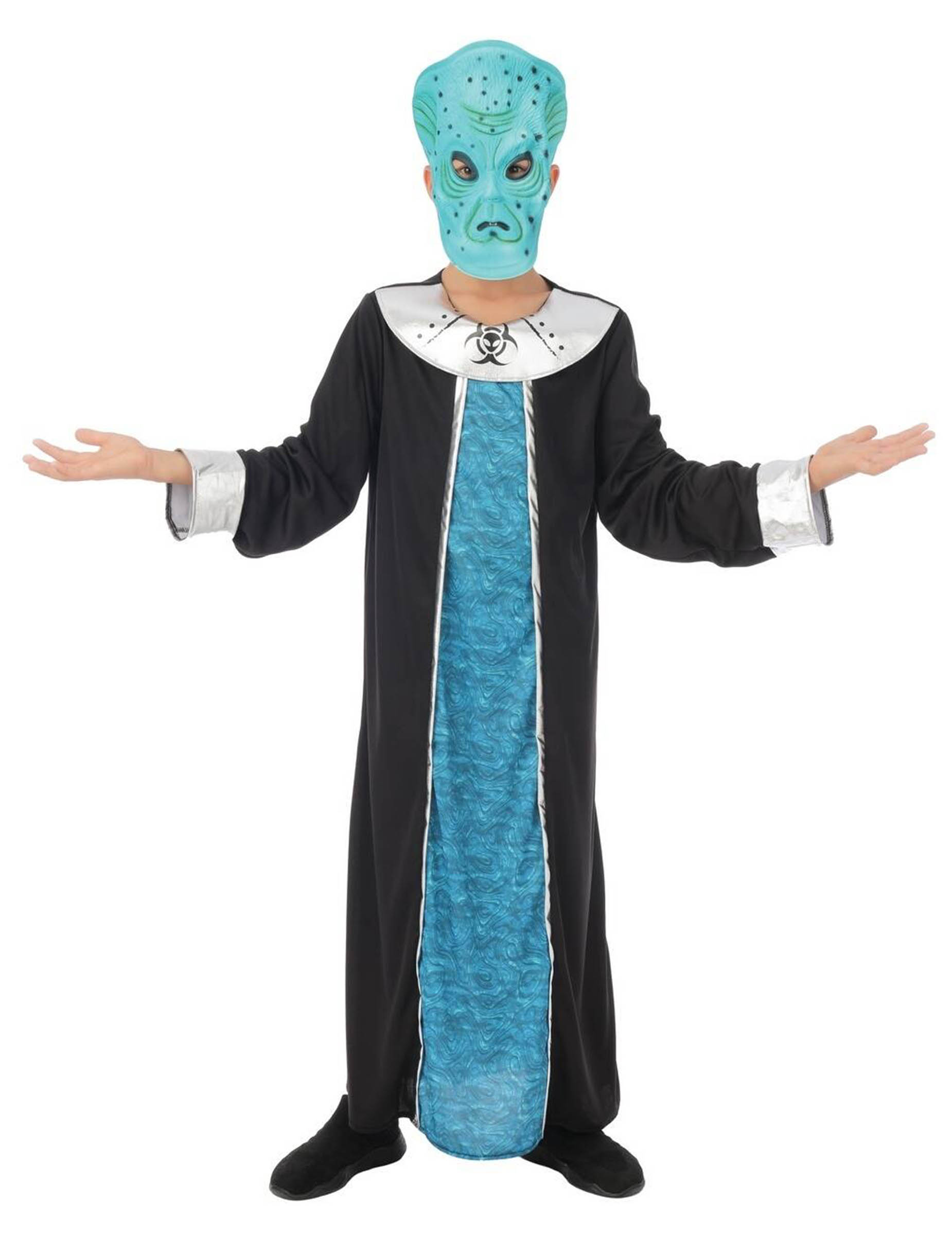 Alien Kommandant Kostüm für Kinder blau