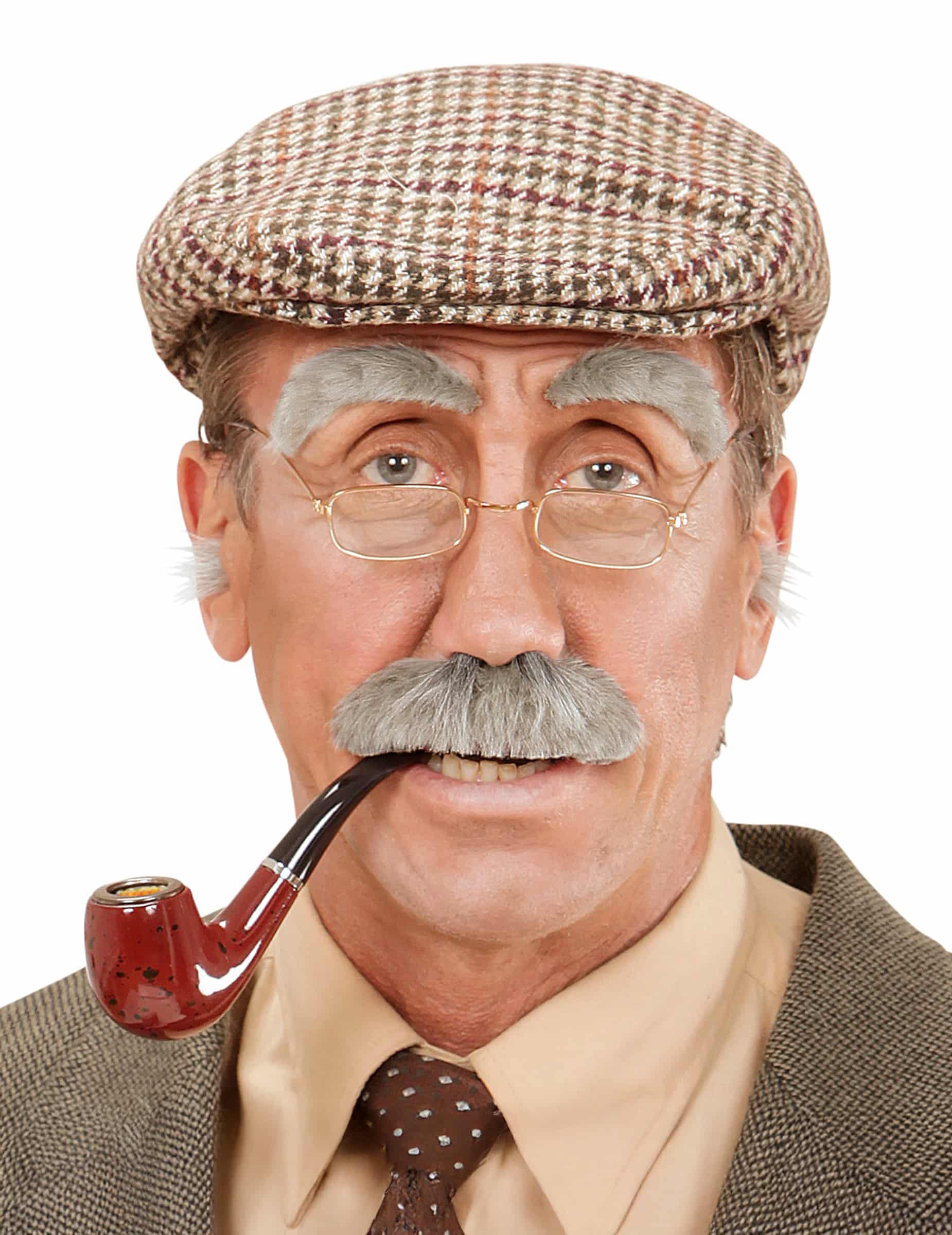 Alter Mann Accessoires Schnurrbart und Augenbrauen