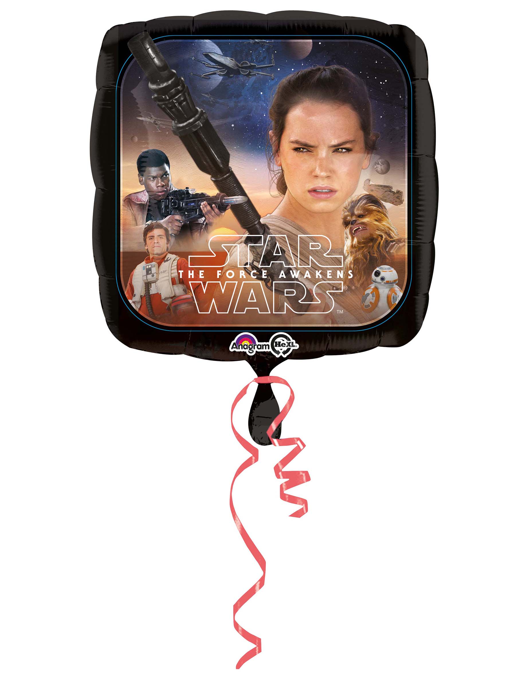 Alu-Luftballon Star Wars VII - Beide Seiten der Macht Dekoration Lizenzprodukt schwarz-braun 43 cm