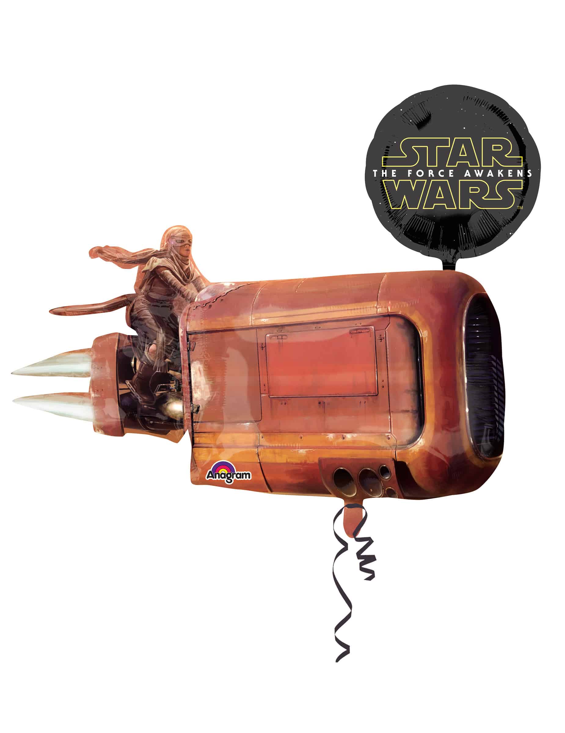 Aluminium Luftballon - Star Wars VII Dekoration Lizenzprodukt schwarz-braun 43 cm