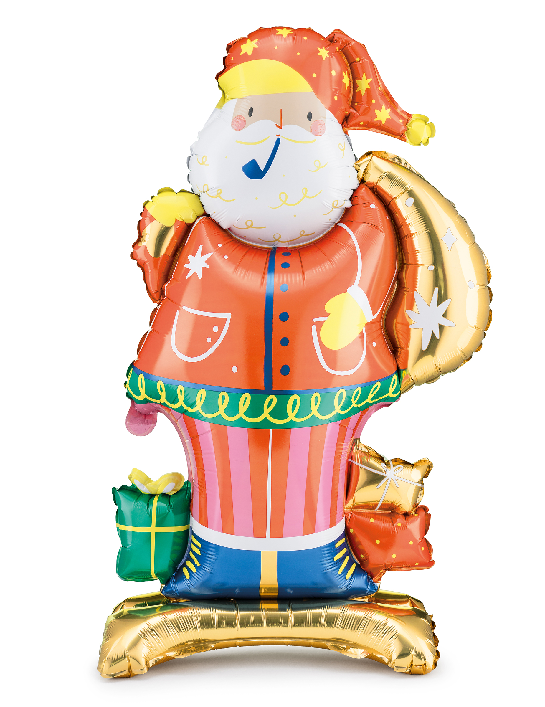 Aluminiumballon Weihnachtsmann Rot 63 x 106 cm