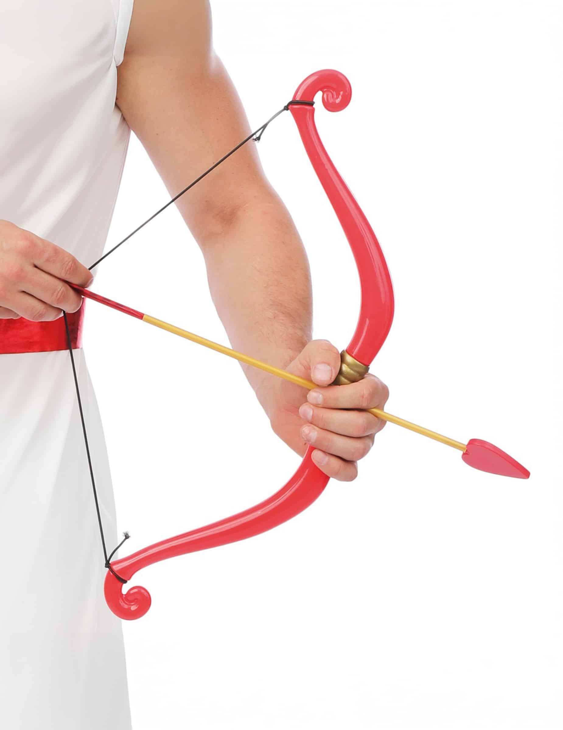 Amor Pfeil und Bogen für Erwachsene 55 cm Rot