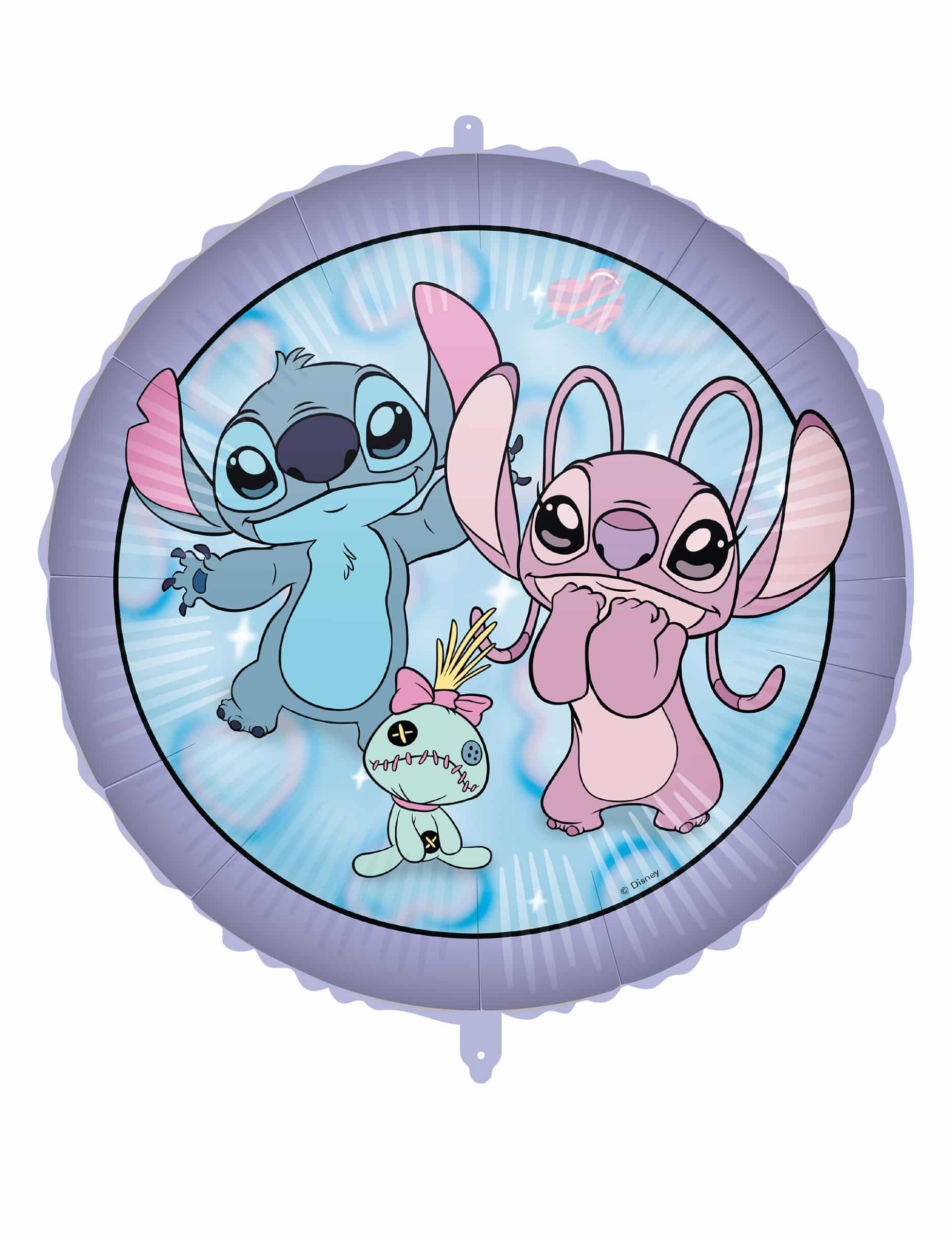 Angel und Stitch Folienballon rund 46 cm