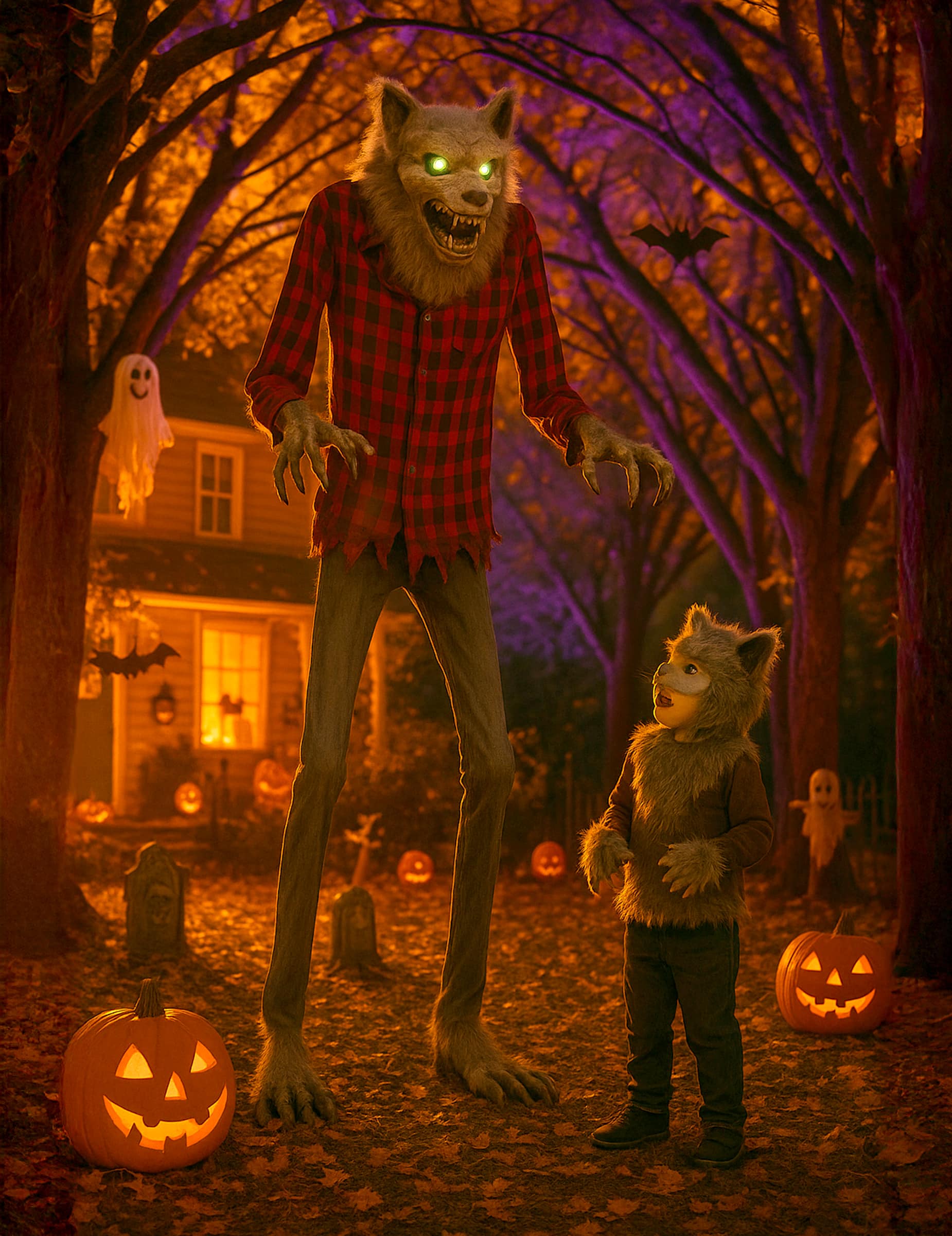 Animatronic Bewegliche Deko Werwolf 200 cm