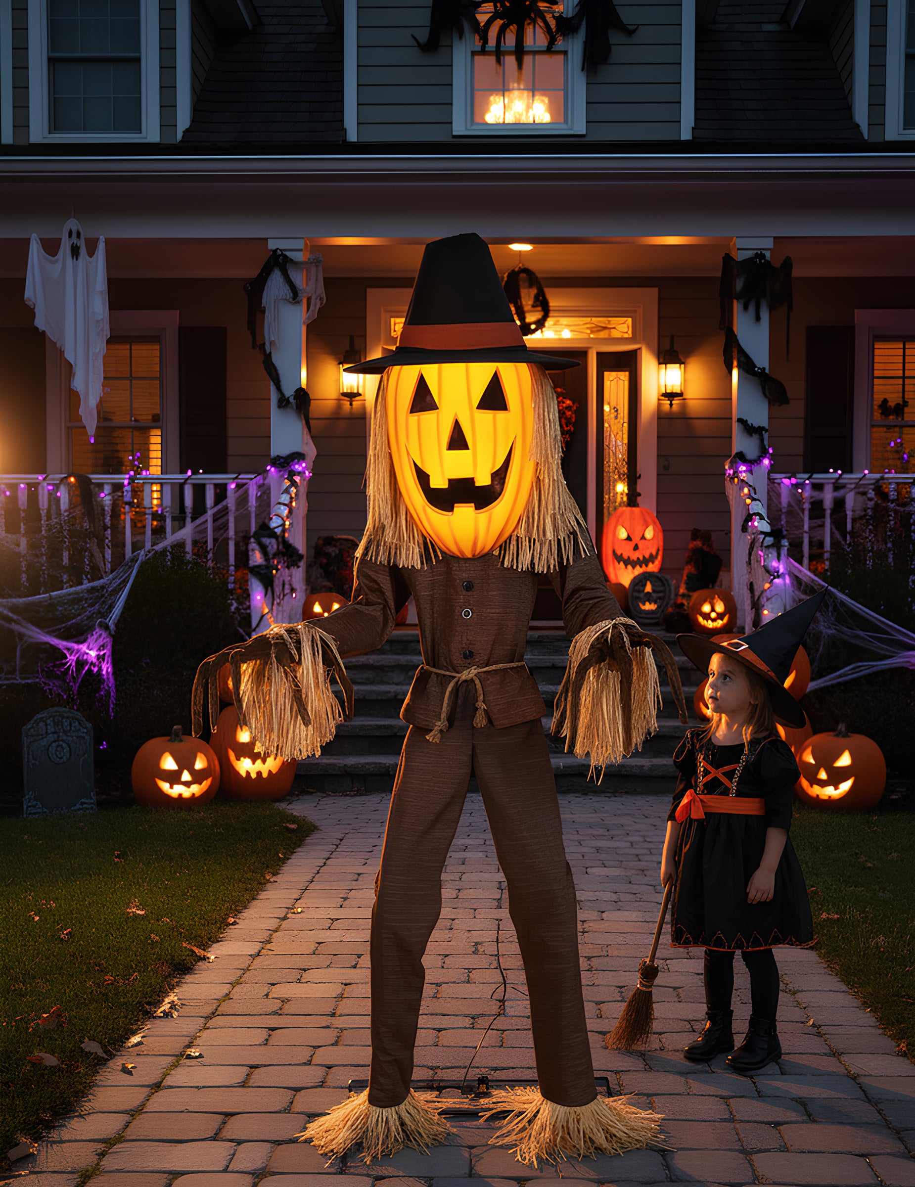Animatronic Kürbis Jack O`Lantern 182 cm mit Licht und Sound