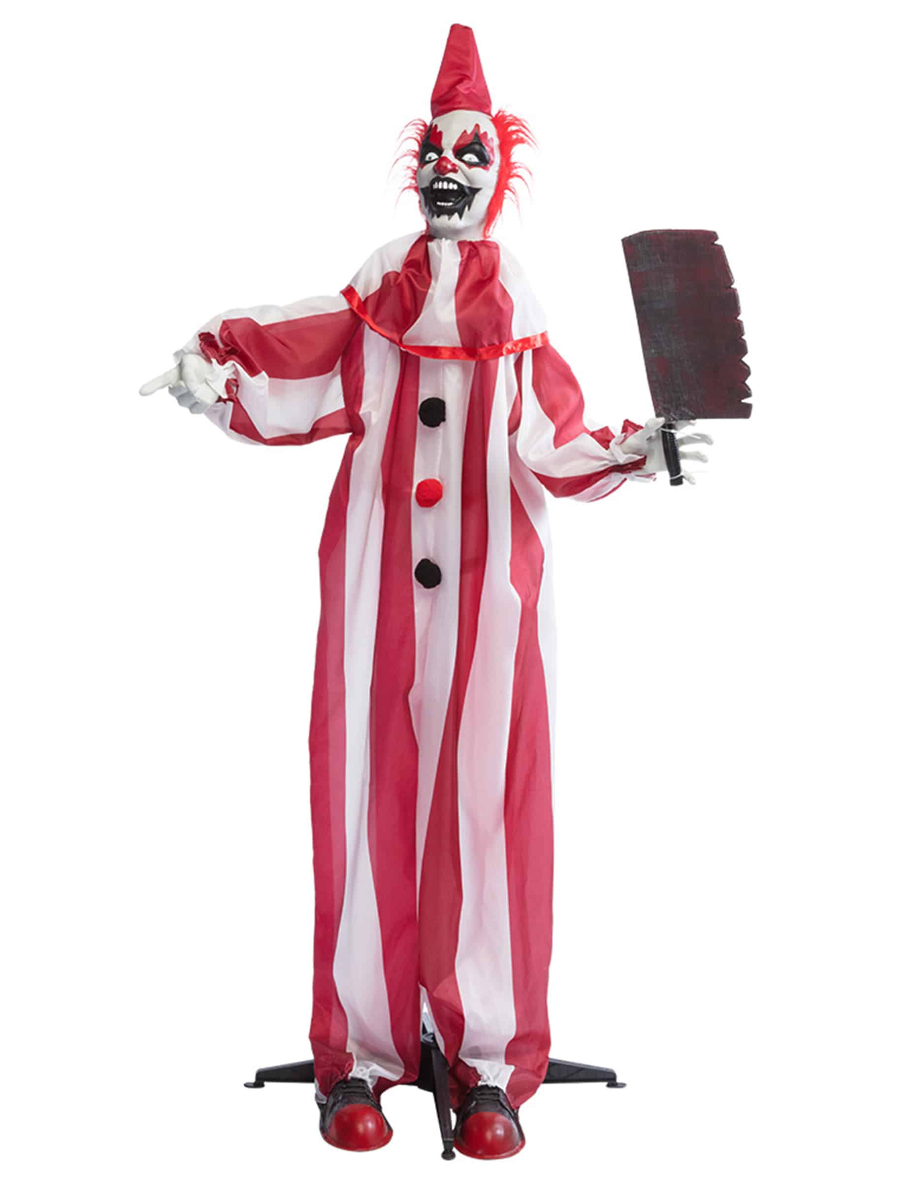 Animierte Bösewicht-Clown Dekoration mit Bewegung 170 cm