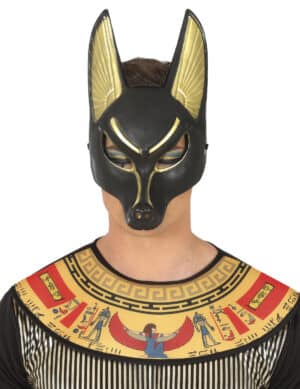 Anubis Maske Schwarz und Gold für Erwachsene