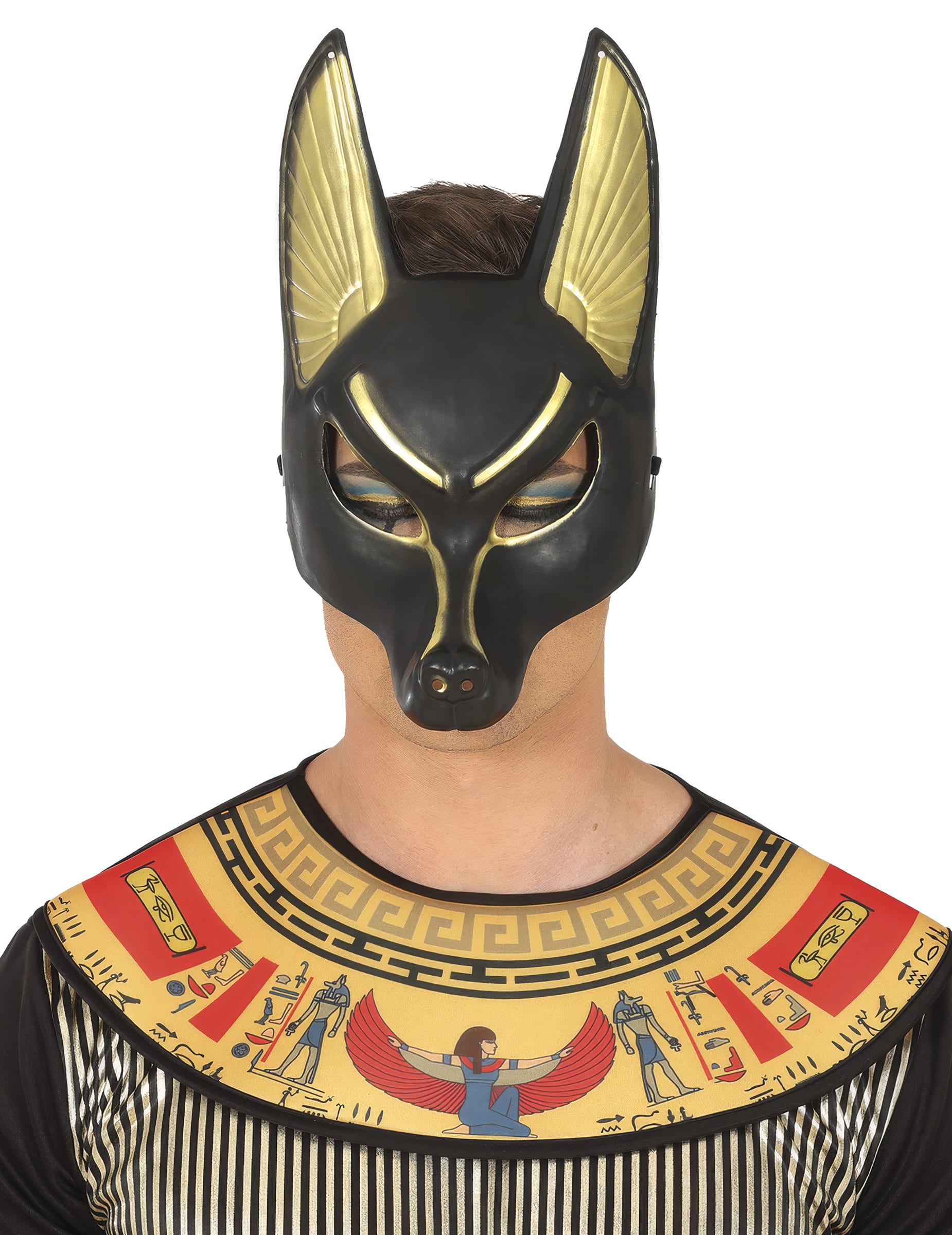 Anubis Maske Schwarz und Gold für Erwachsene